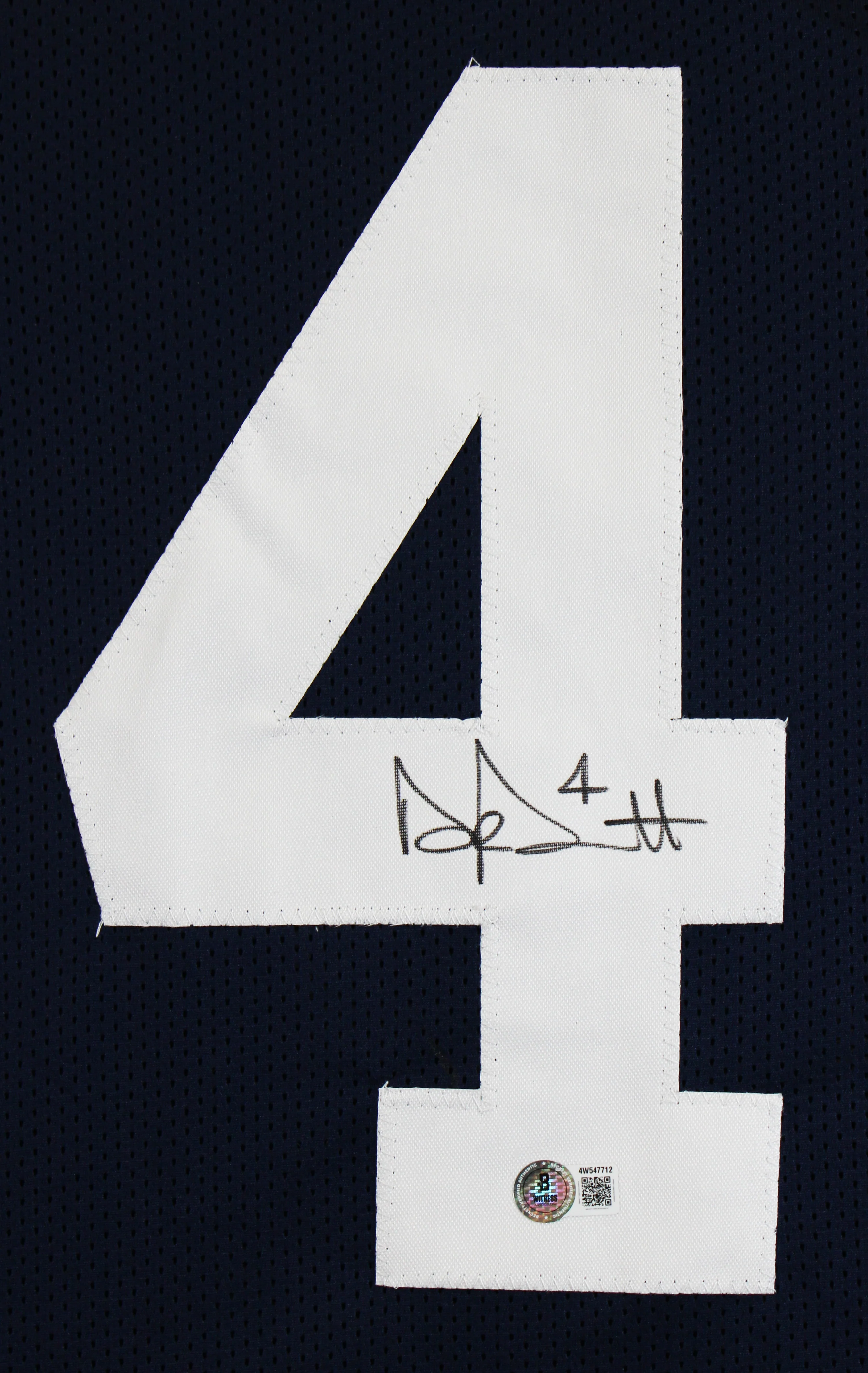Dak Prescott Signed Navy Thanksgiving Pro Style Framed Jersey BAS Witnessed - Image 3