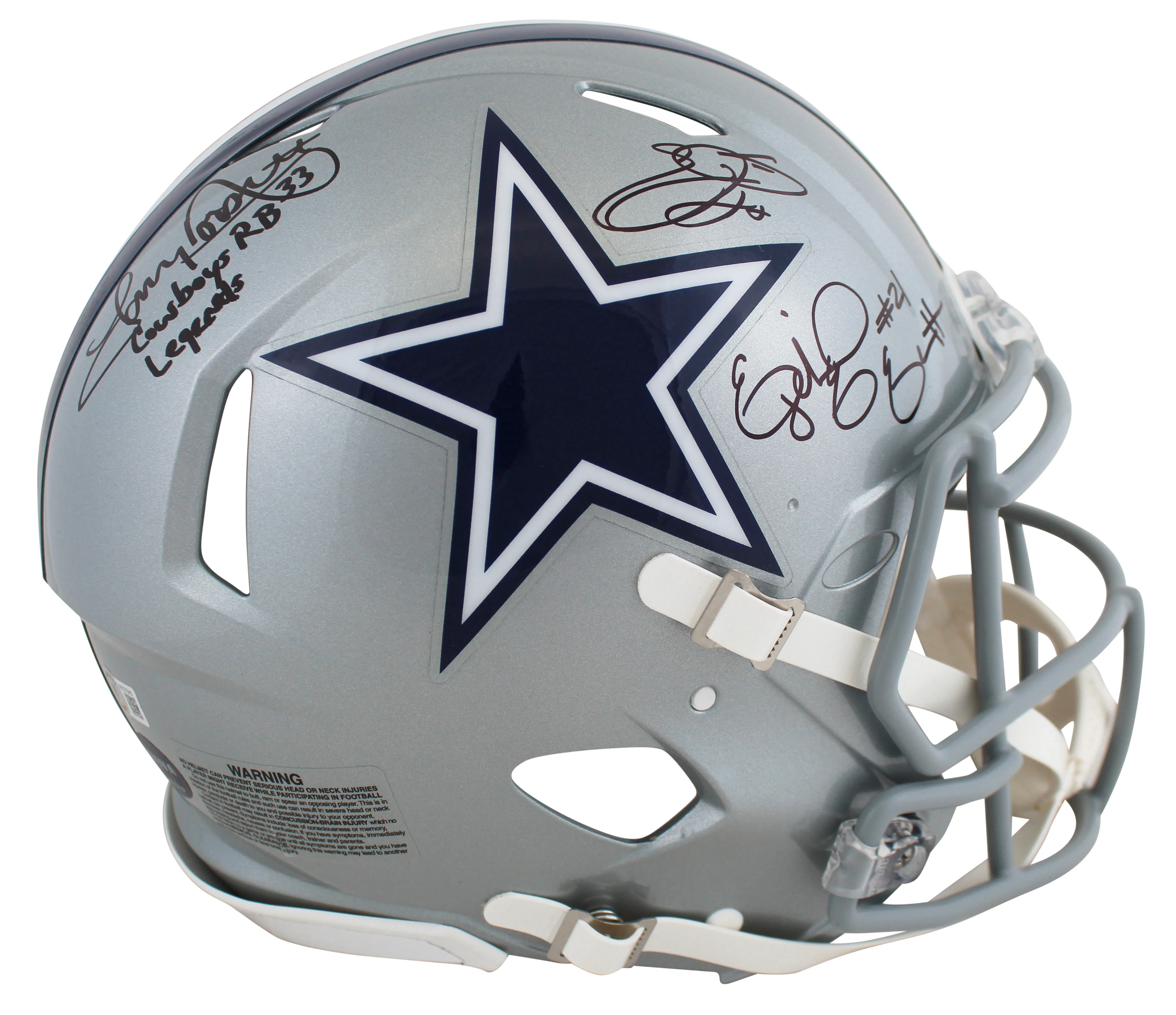 Dal RB Legends (3) Smith, Dorsett & Elliott Signed F/S Speed Proline Helmet BAS - Image 2