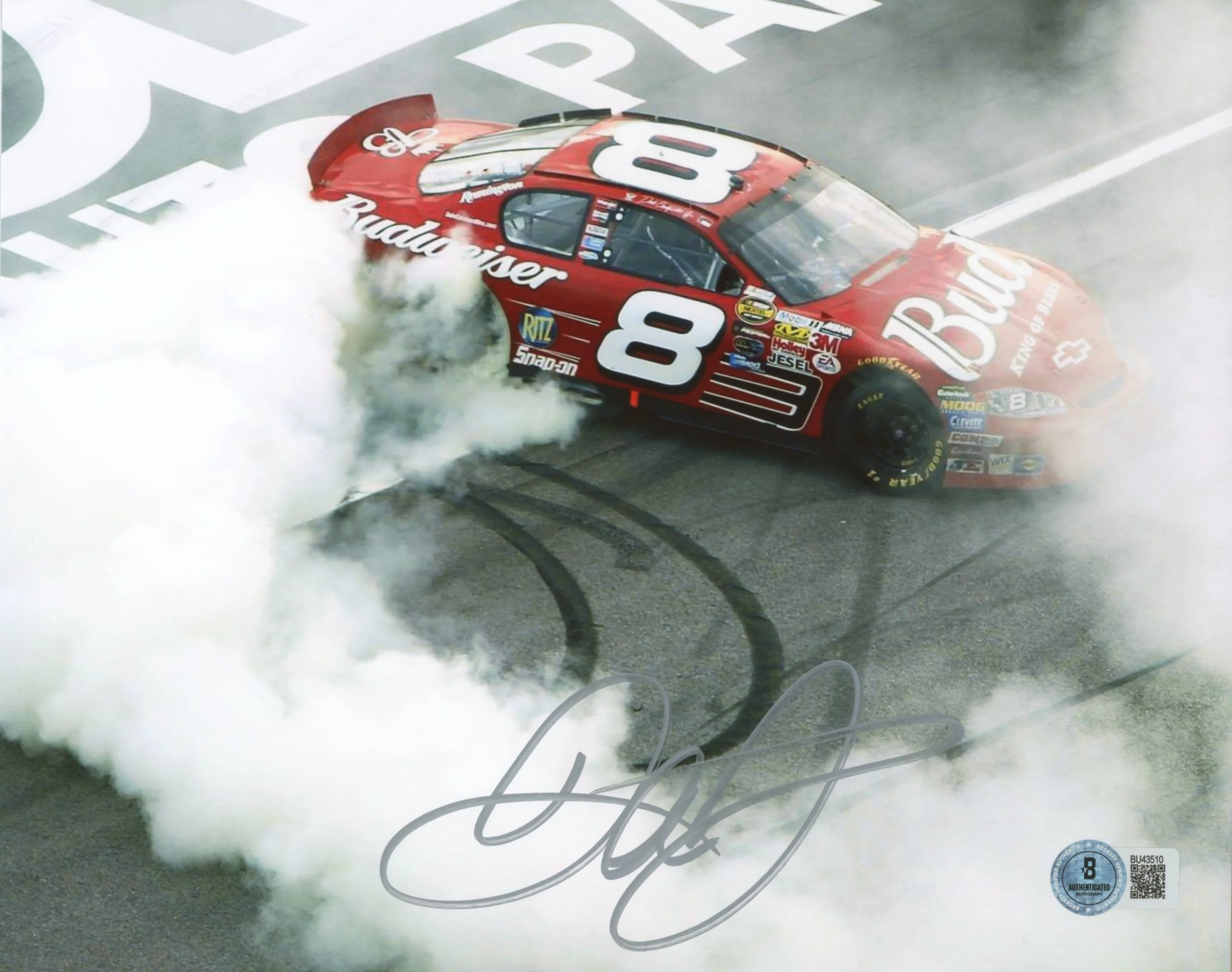 Dale Earnhardt Jr. NASCAR Authentic Signed 8x10 Horizontal Photo BAS #BU43510 - Image 2