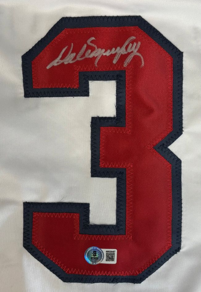 Dale Murphy Atlanta Signed White Baseball Jersey BAS - Image 2