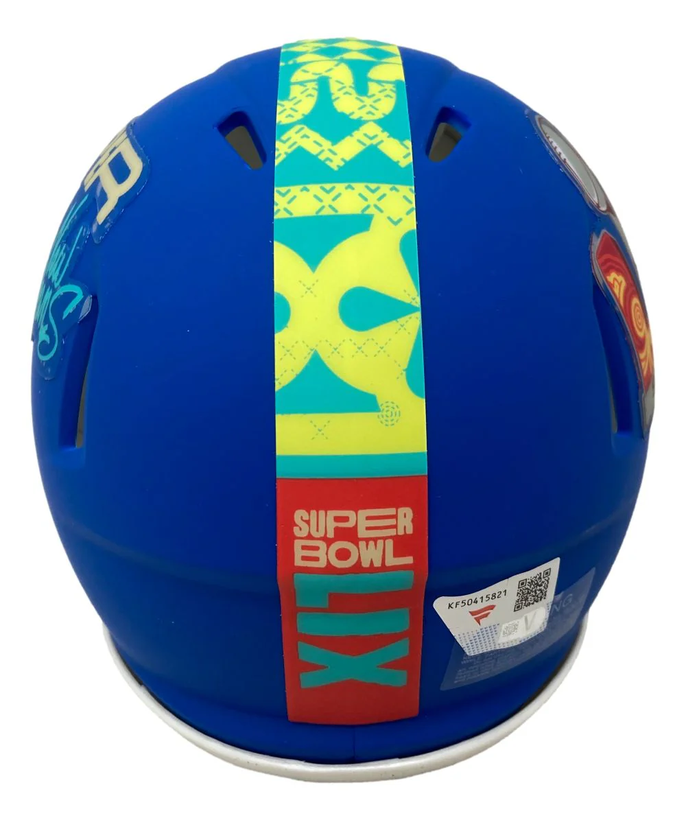 Dallas Goedert Signed Eagles Super Bowl 59 LIX Event Mini Speed Helmet Fanatics - Image 2