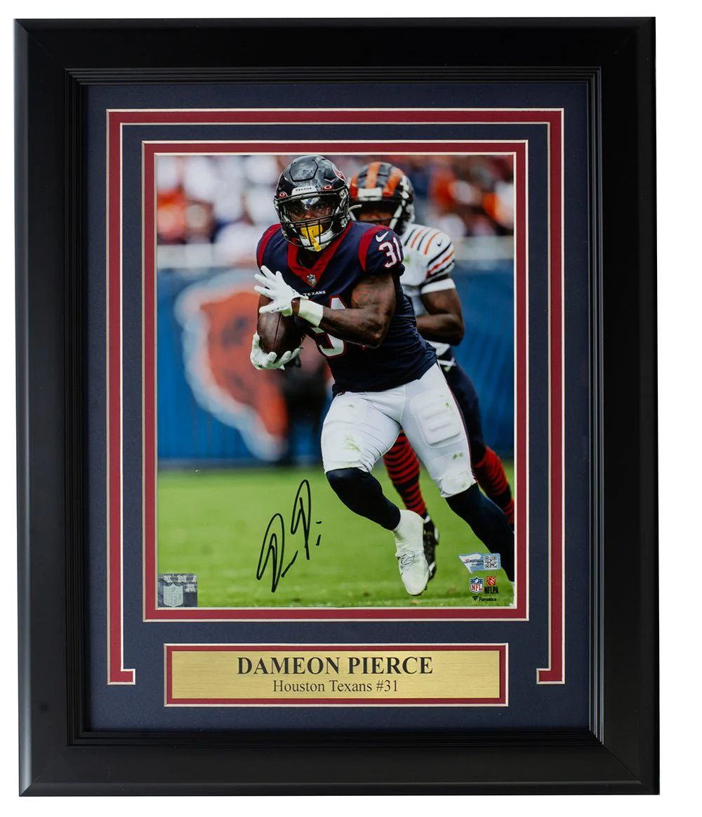 Dameon Pierce Signed Framed Houston Texans 8x10 Football Photo Fanatics