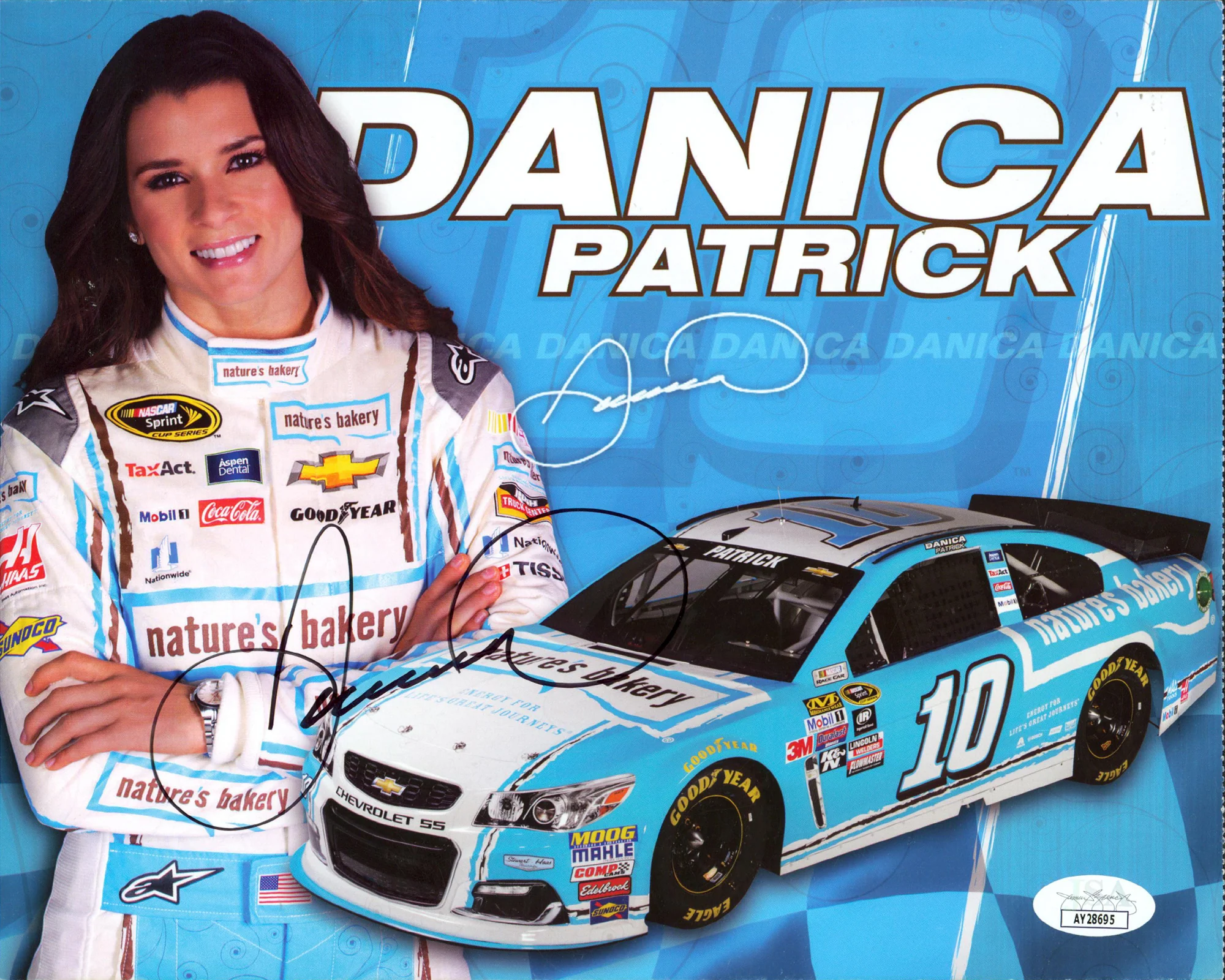 Danica Patrick NASCAR Authentic Signed 8x10 Promotional Card JSA #AY28695 - Image 2