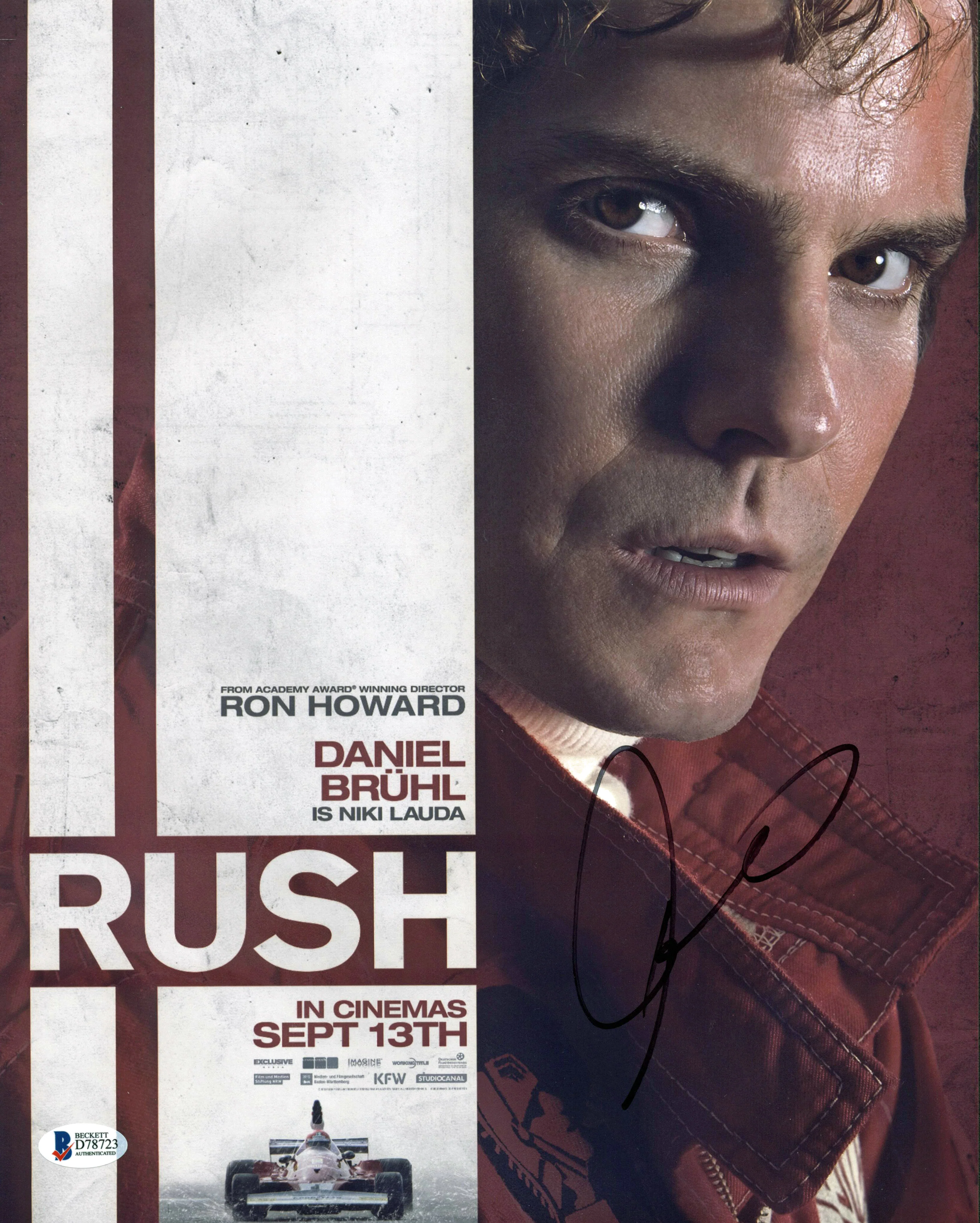Daniel Bruhl Rush Authentic Signed 11x14 Photo Autographed BAS #D78723 - Image 2