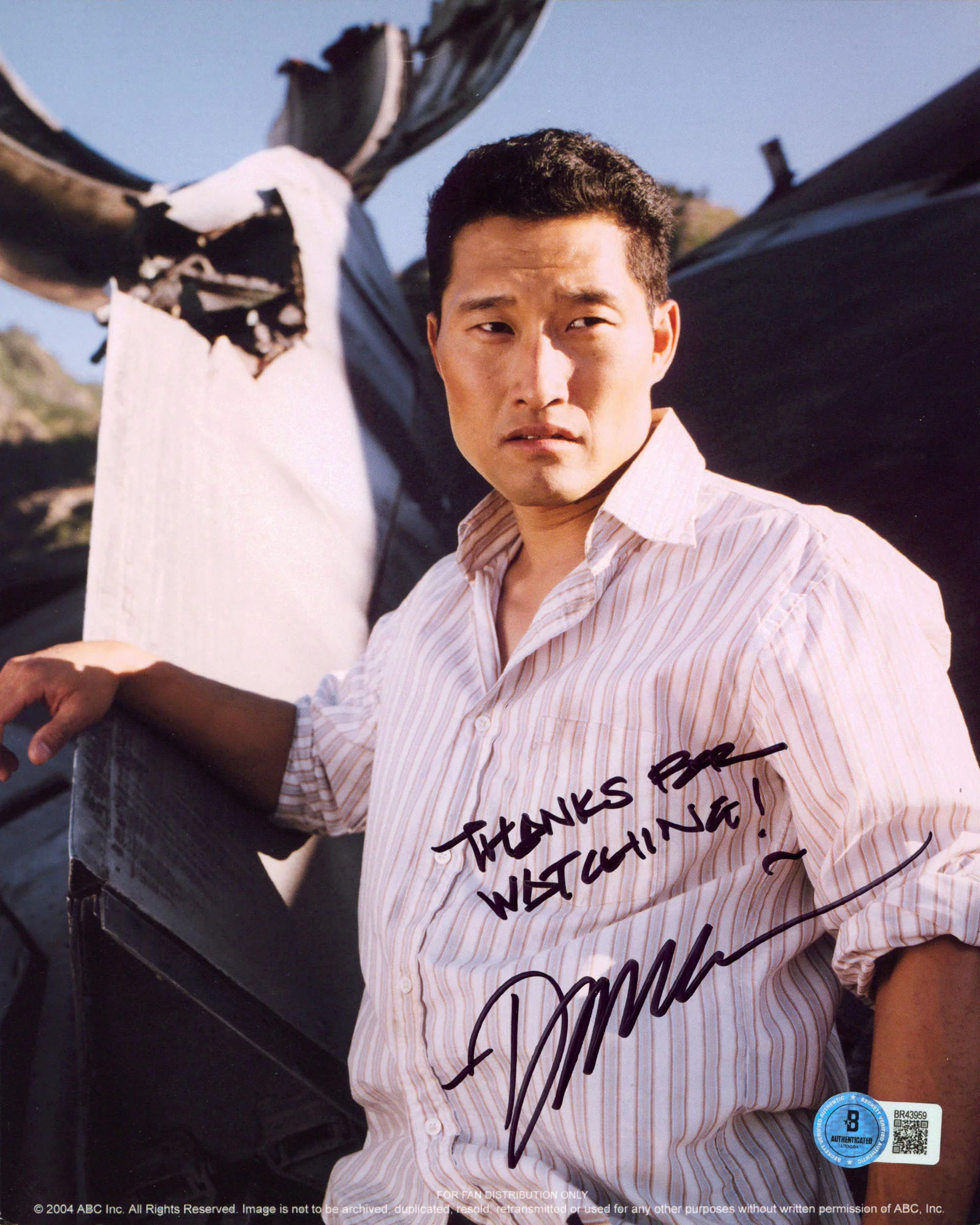 Daniel Dae Kim LOST "Thanks For Watching!" Signed 8x10 Photo BAS #BR43959 - Image 2