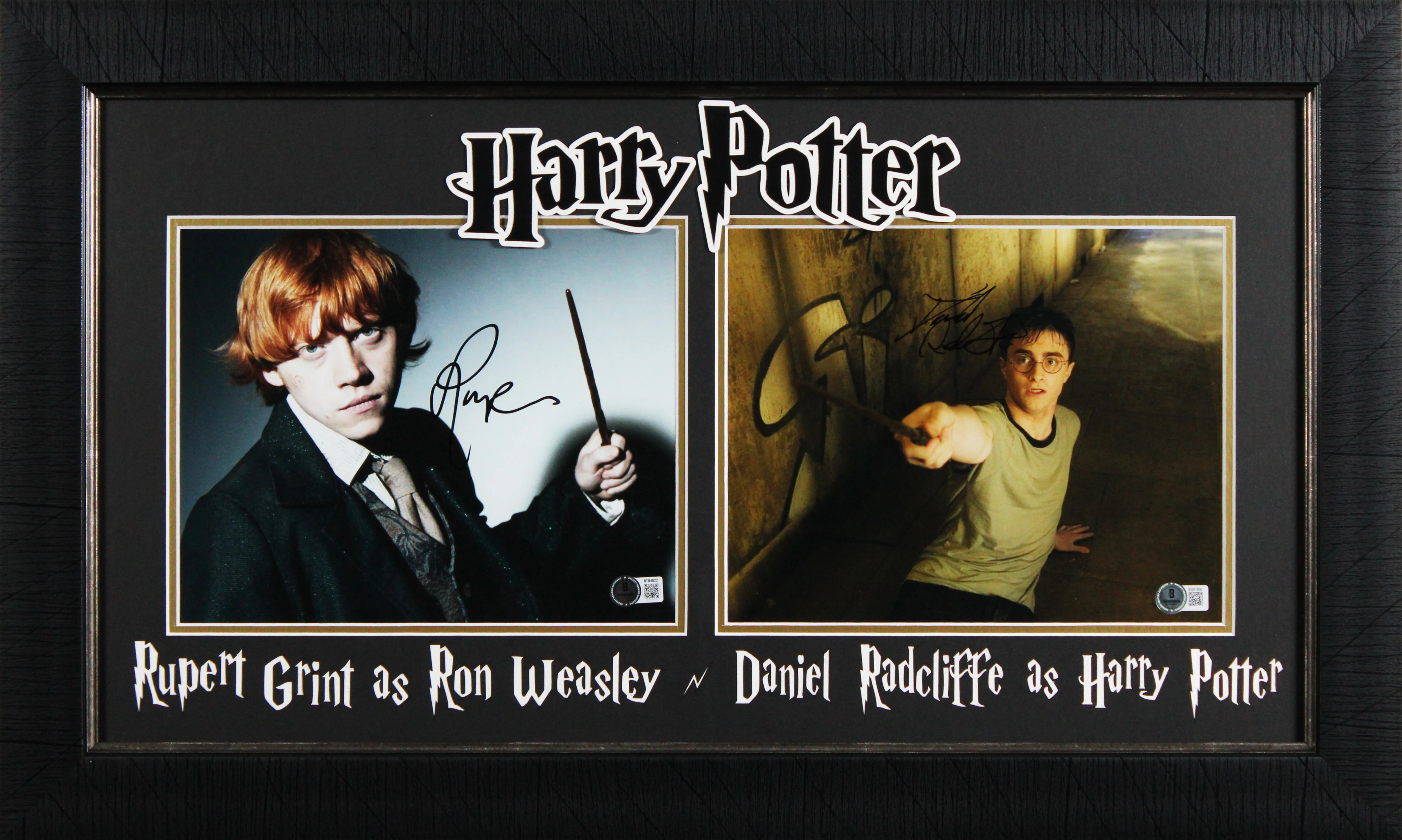 Daniel Radcliffe & Rupert Grint Harry Potter Signed 8x10 Framed Photo BAS 1 - Image 2