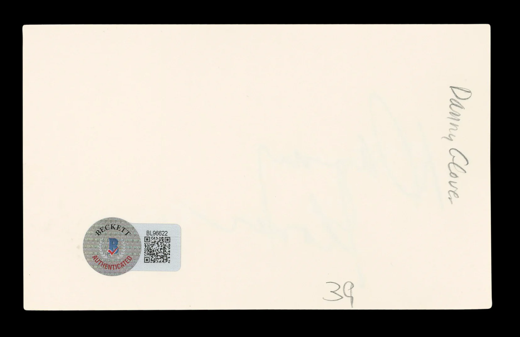 Danny Glover Lethal Weapon Signed 3x5 Index Card Autographed BAS #BL96622 - Image 3