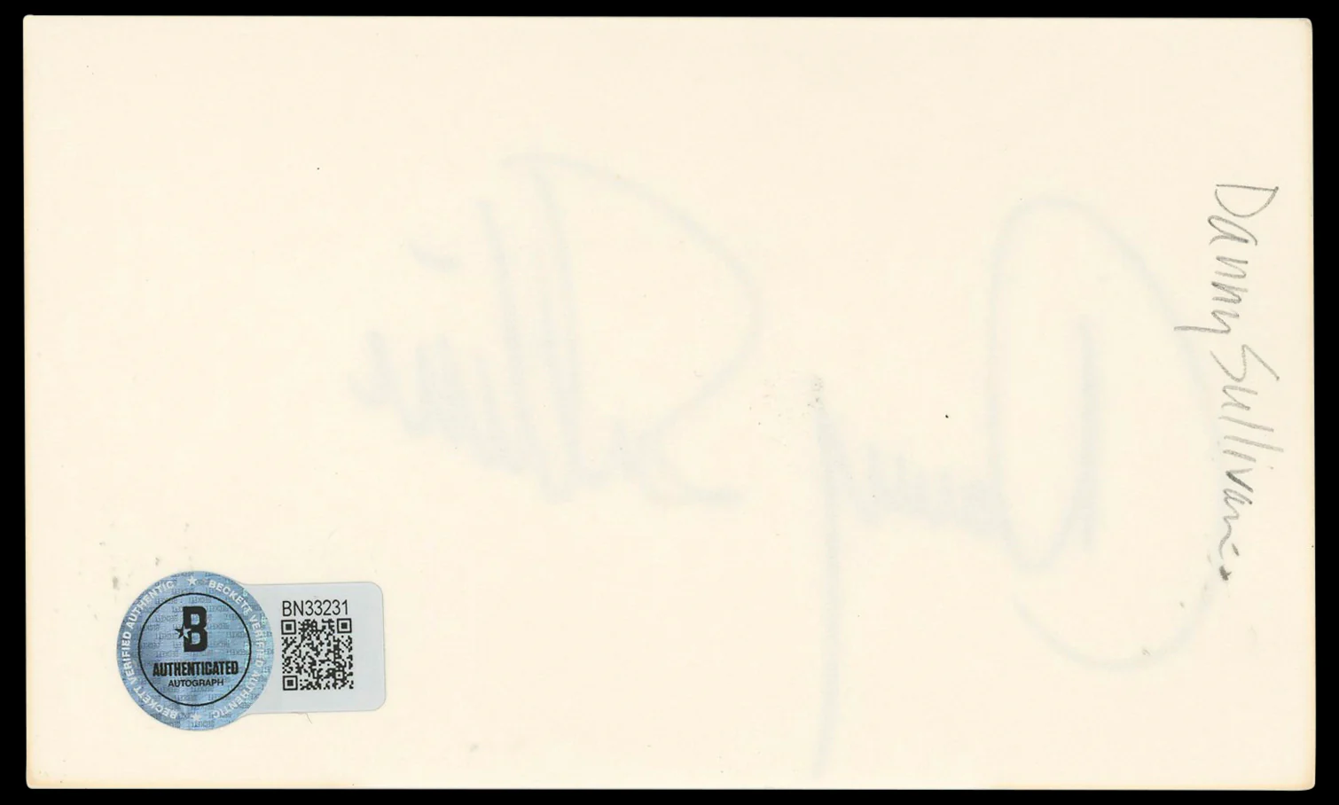 Danny Sullivan Authentic Signed 3x5 Index Card Autographed BAS #BN33231 - Image 3