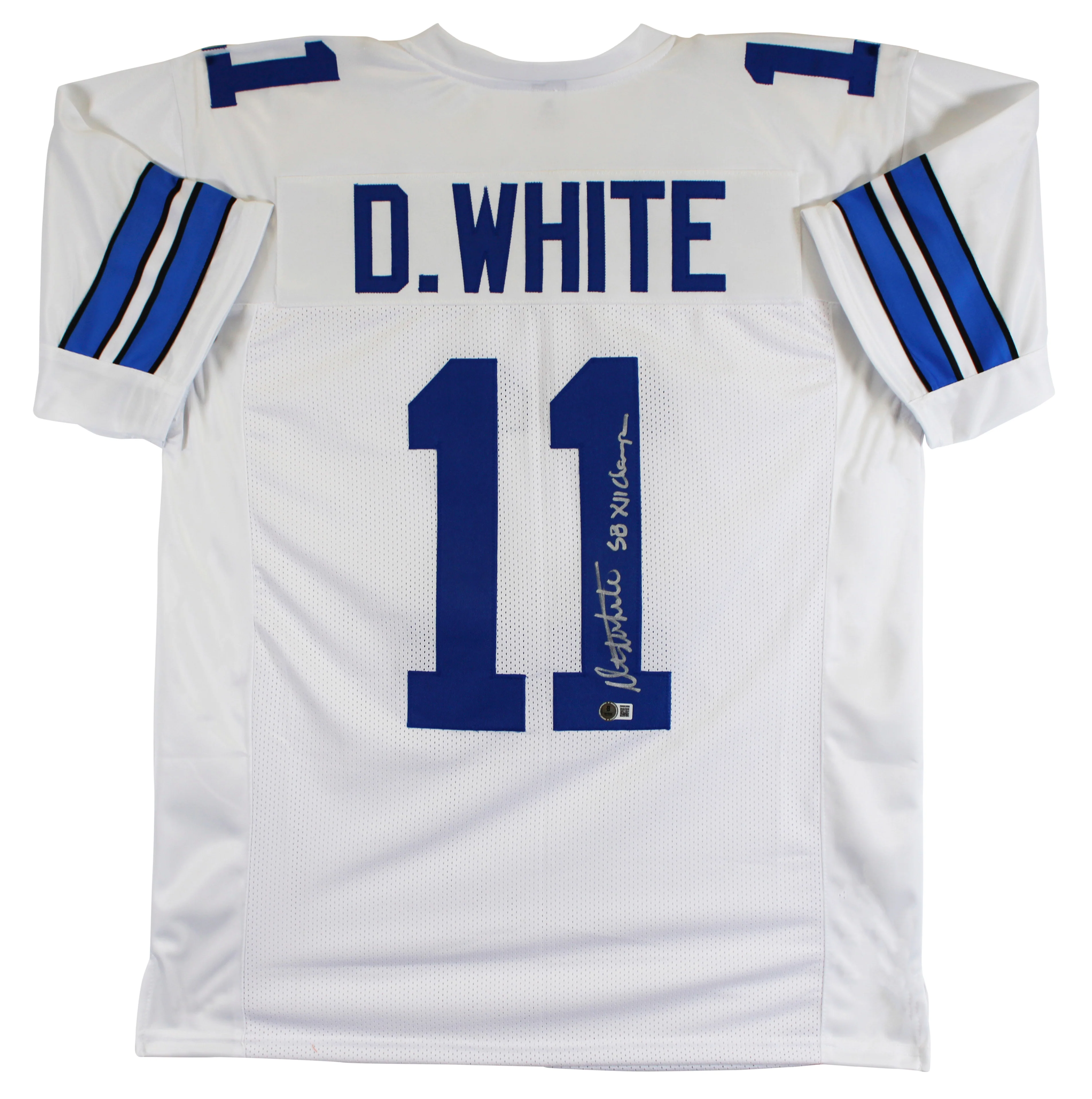 Danny White "SB XII Champs" Signed White Pro Style Jersey BAS Witnessed 2 - Image 2