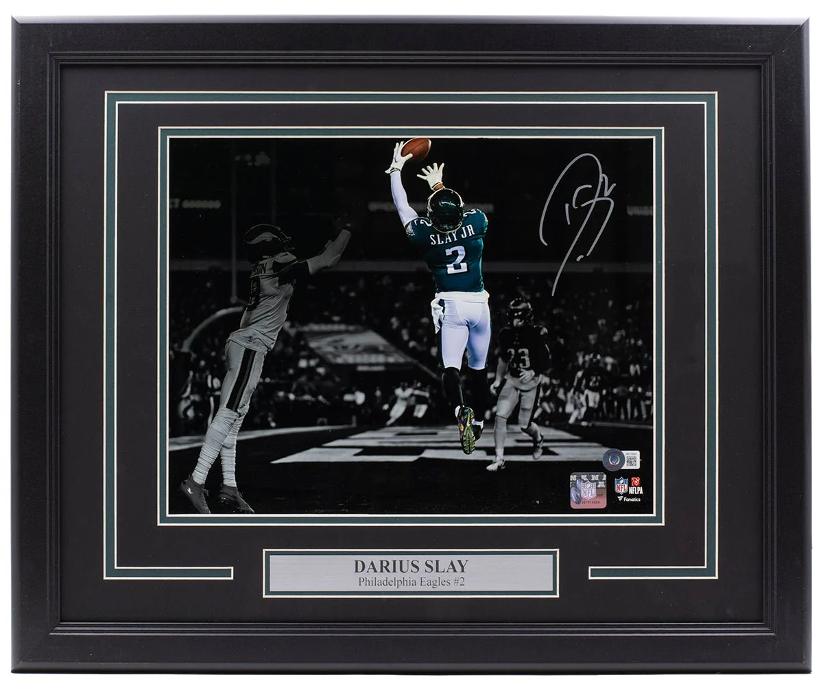 Darius Slay Signed Framed Philadelphia Eagles 11x14 Spotlight Football Photo BAS