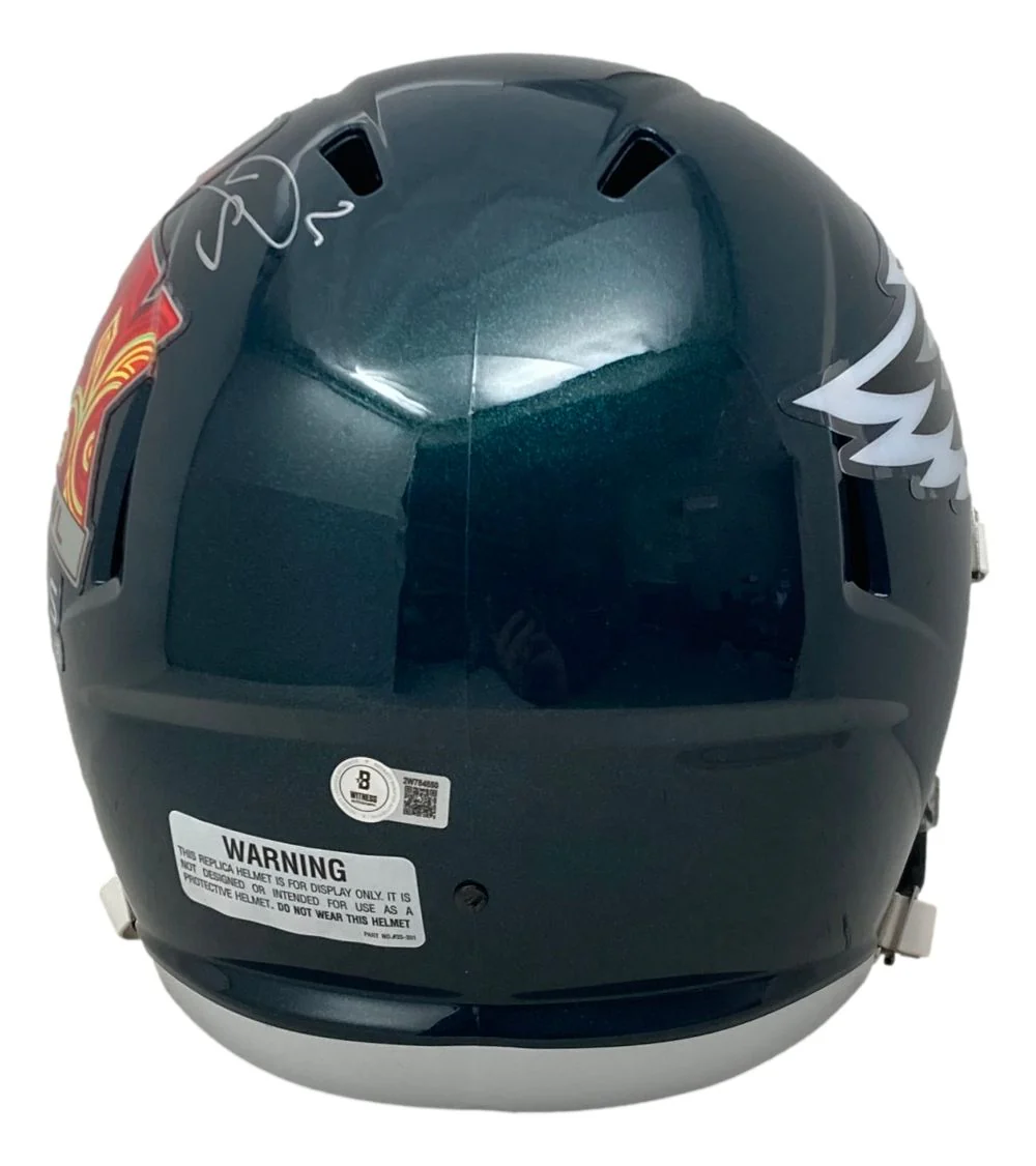 Darius Slay Signed Philadelphia Eagles FS Super Bowl 59 LIX Replica Helmet BAS - Image 4