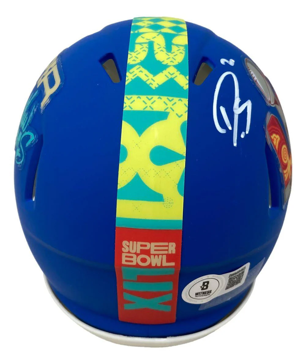Darius Slay Signed On Left Eagles Super Bowl LIX Mini Speed Helmet BAS - Image 2