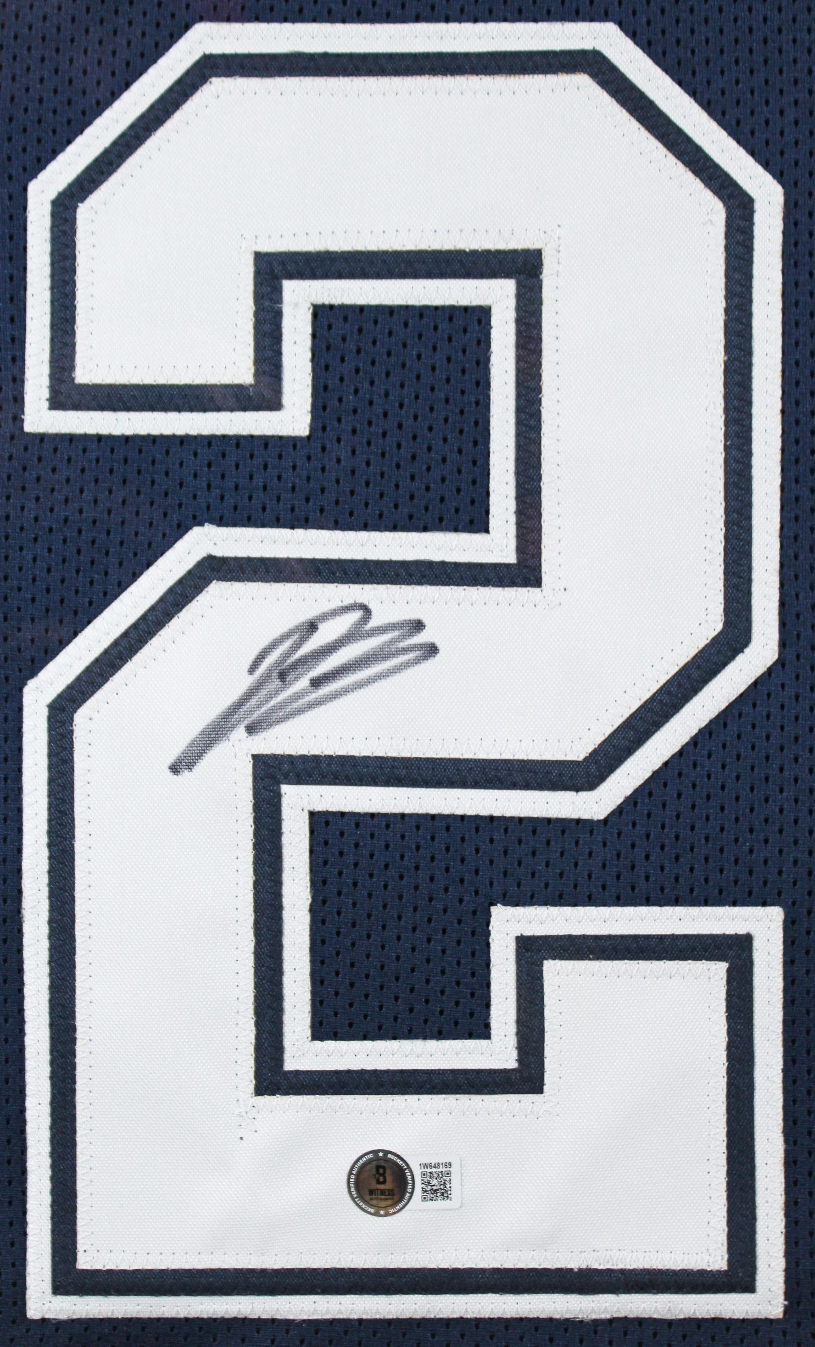 Daron Bland Authentic Signed Navy Pro Style Framed Jersey BAS Witnessed - Image 3