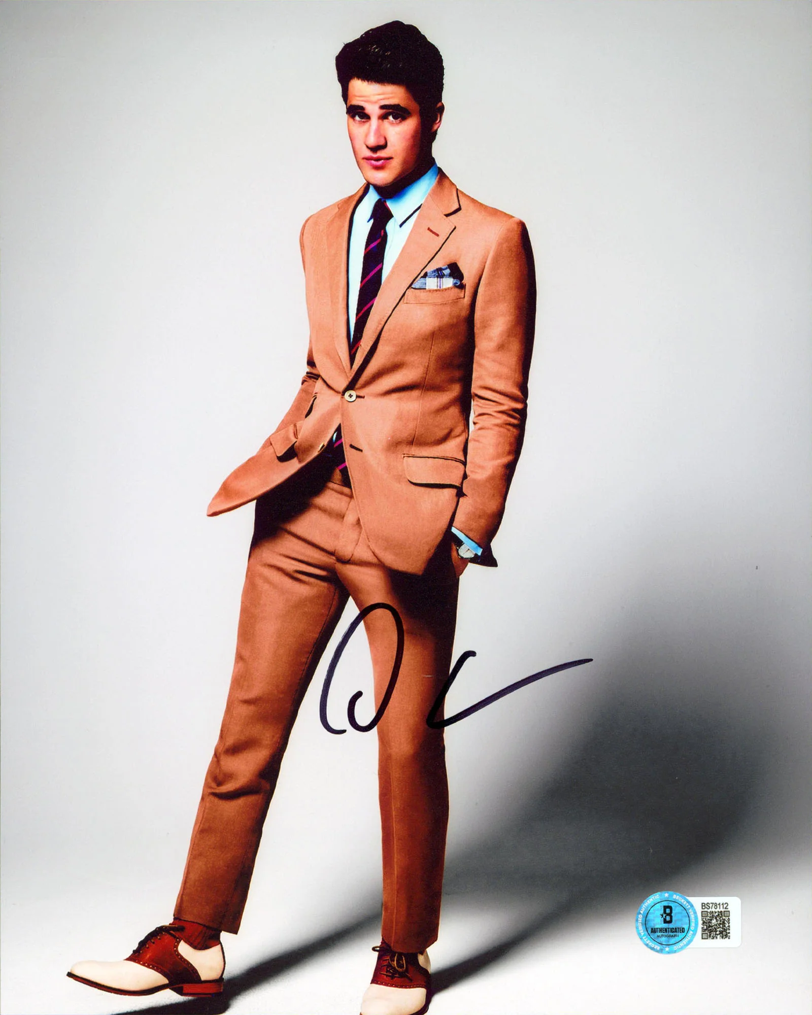Darren Criss Glee Authentic Signed 8x10 Vertical Photo BAS #BS78112 - Image 2