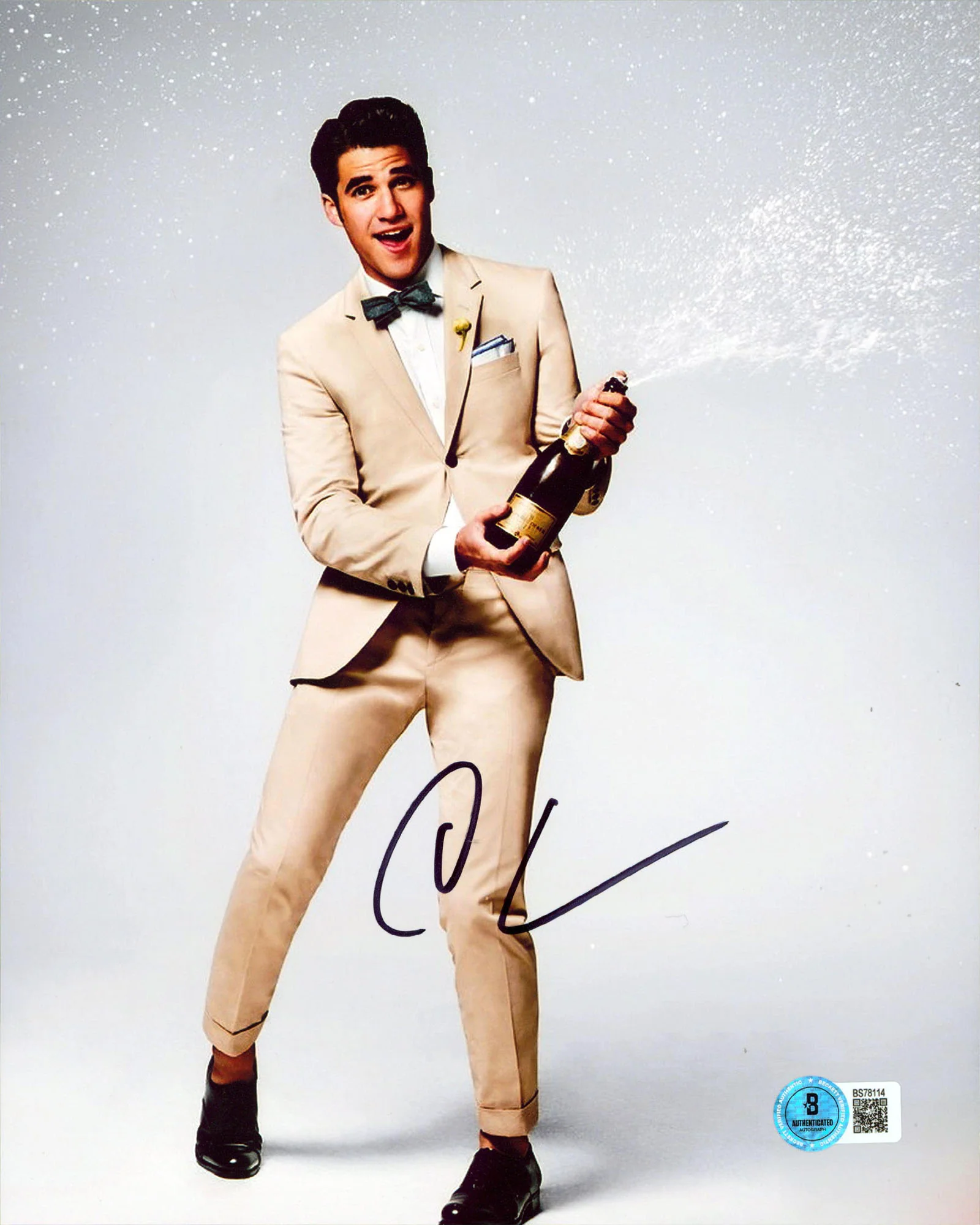 Darren Criss Glee Authentic Signed 8x10 Vertical Photo BAS #BS78114