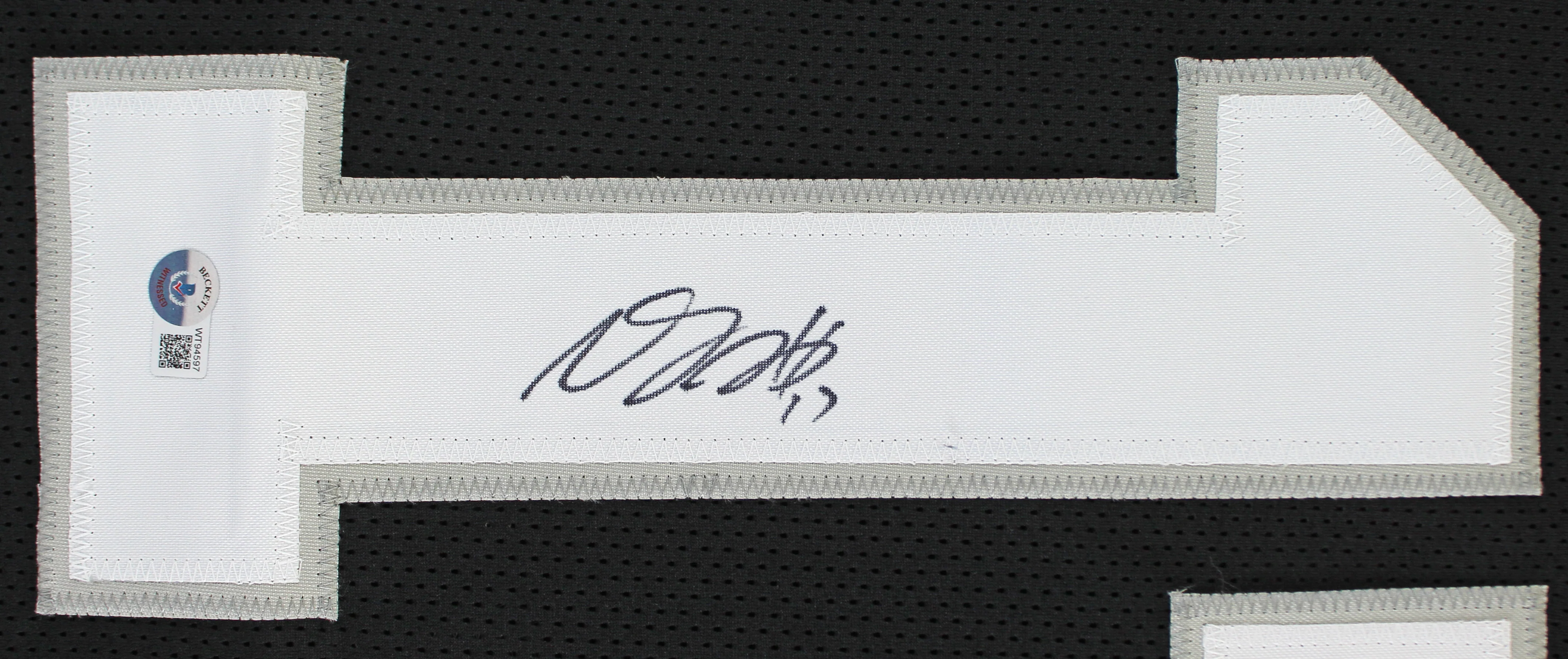 Davante Adams Authentic Signed Black Pro Style Jersey w/ White #'s BAS Witnessed - Image 3