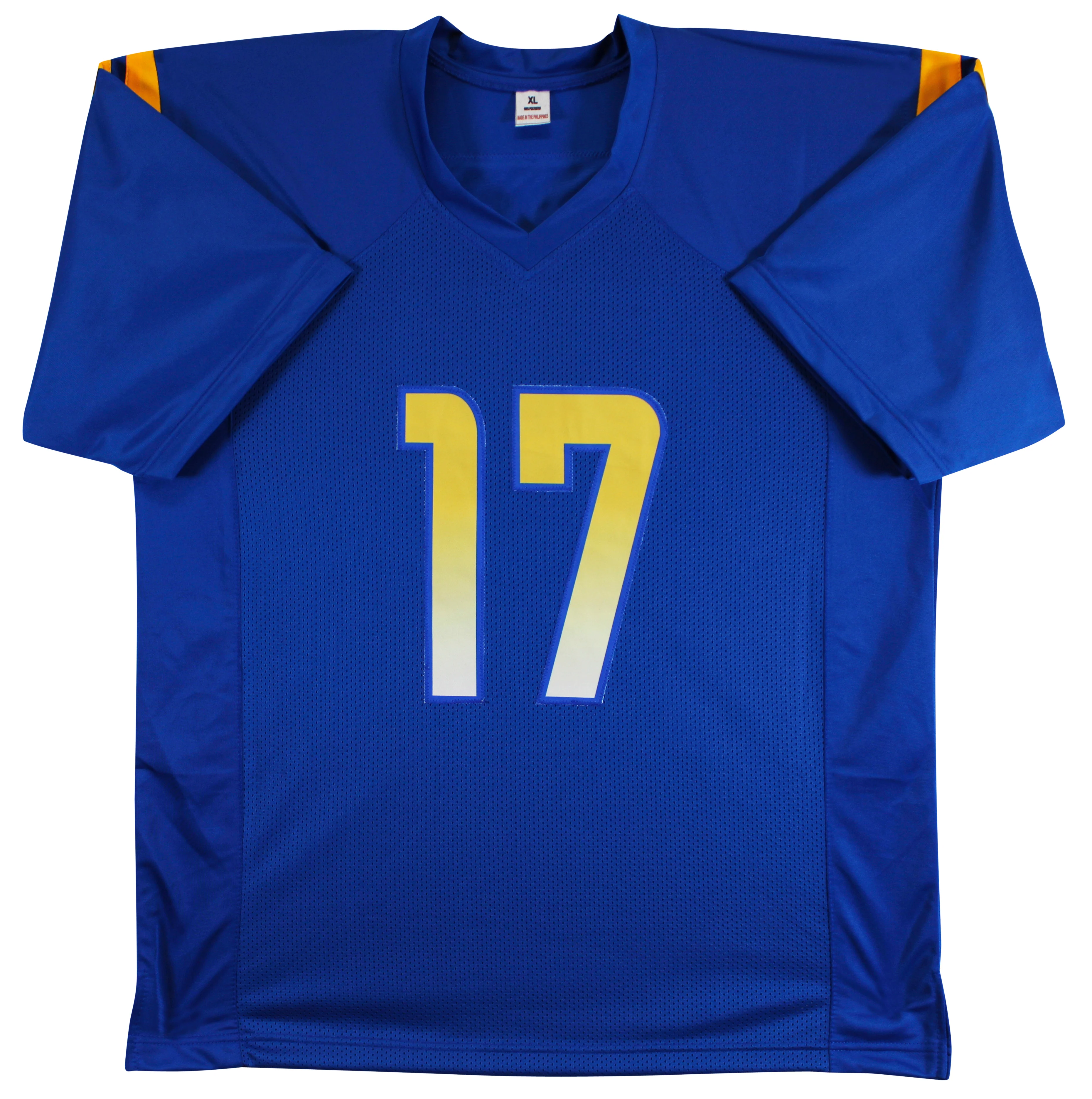Davante Adams Authentic Signed Blue Pro Style Jersey Autographed BAS 2 - Image 4
