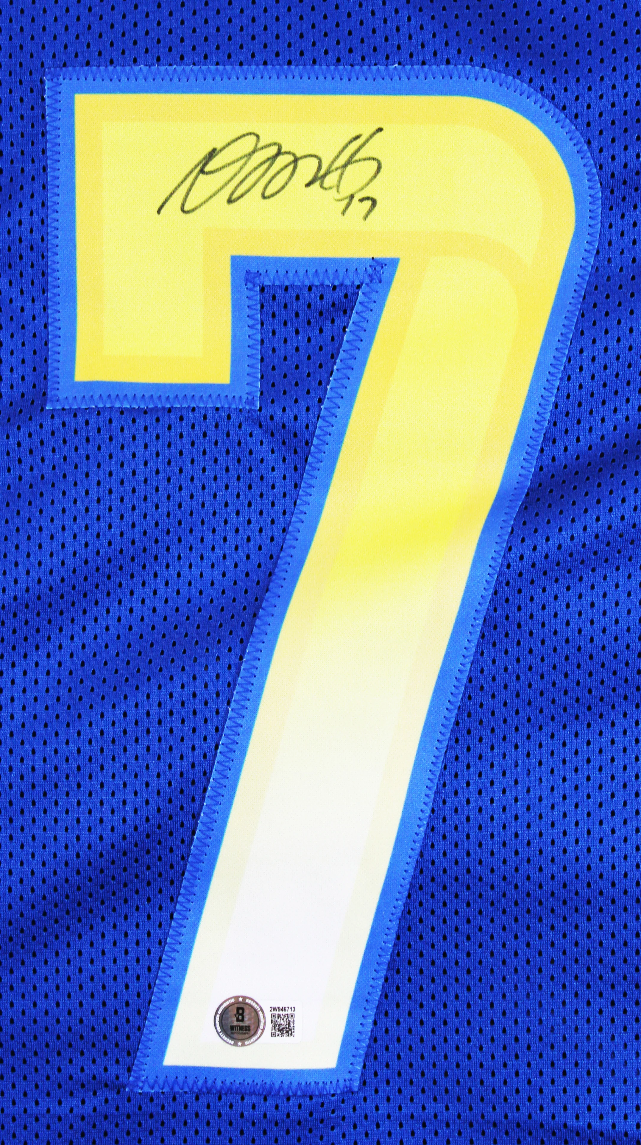Davante Adams Authentic Signed Blue Pro Style Jersey Autographed BAS Witnessed - Image 3