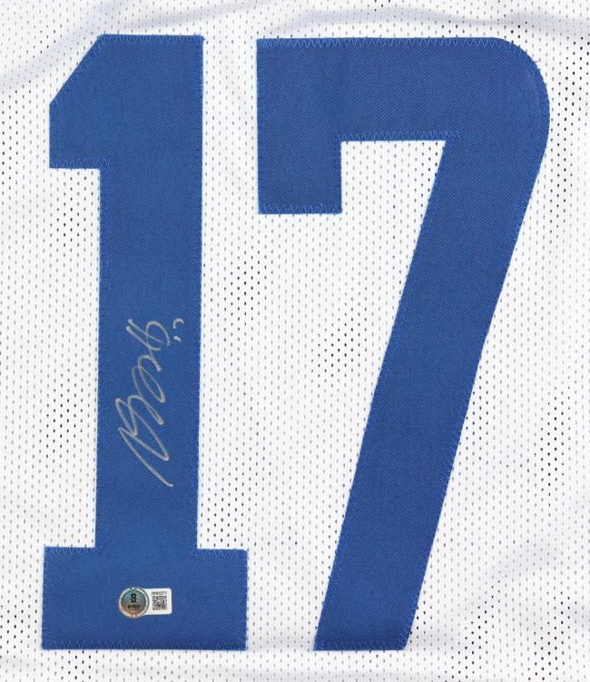 Davante Adams Los Angeles Signed White Football Jersey BAS - Image 2