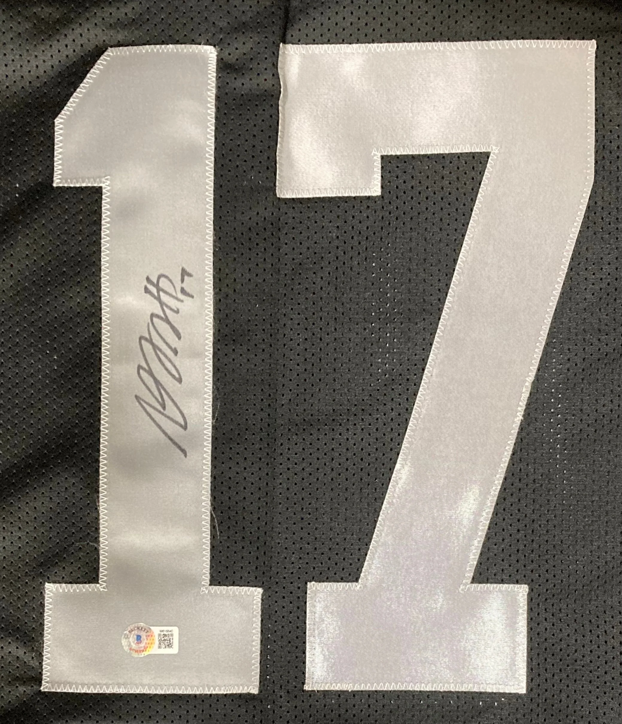 Davante Adams Oakland Signed Black Football Jersey BAS ITP - Image 2