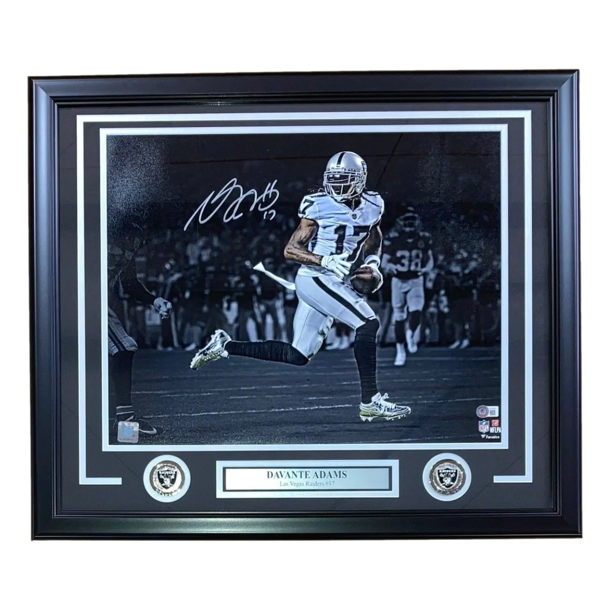 Davante Adams Signed Framed 16x20 Las Vegas Raiders Black Jersey Photo BAS ITP - Image 5