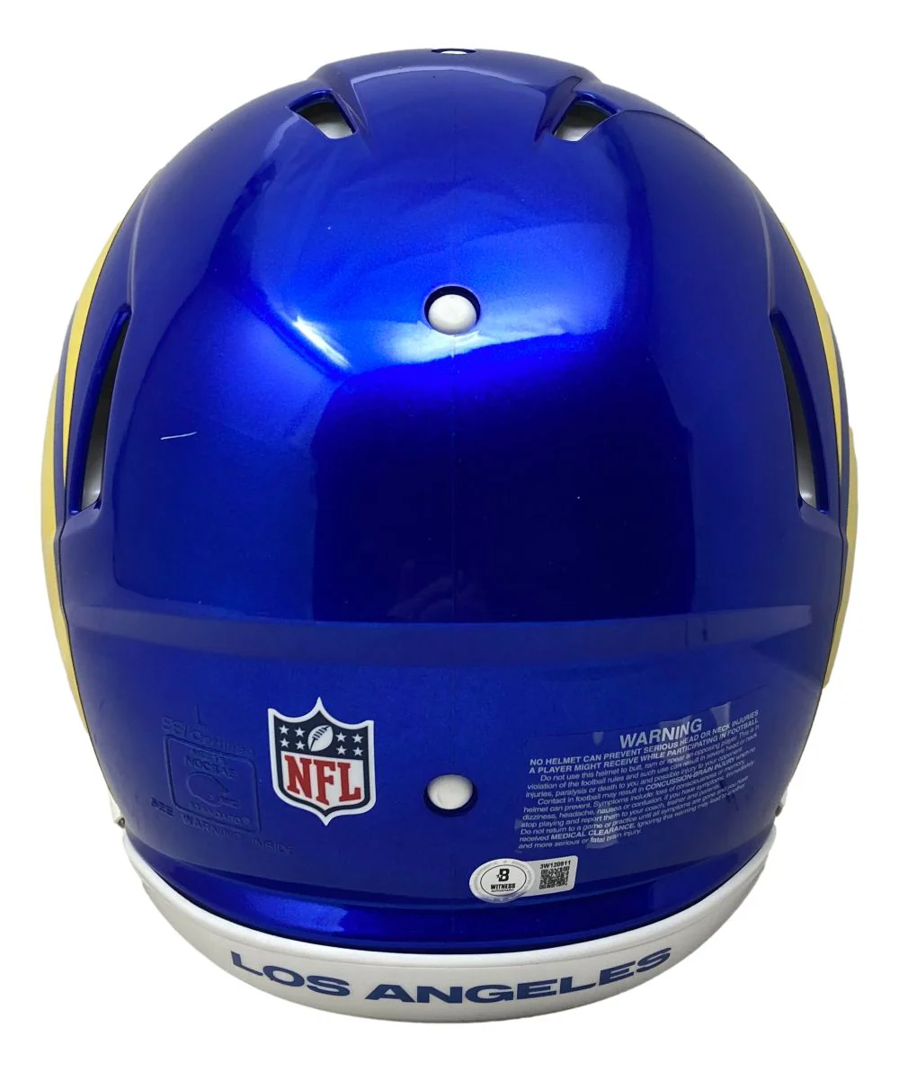 Davante Adams Signed Los Angeles Rams Full Size Authentic Speed Helmet BAS - Image 3