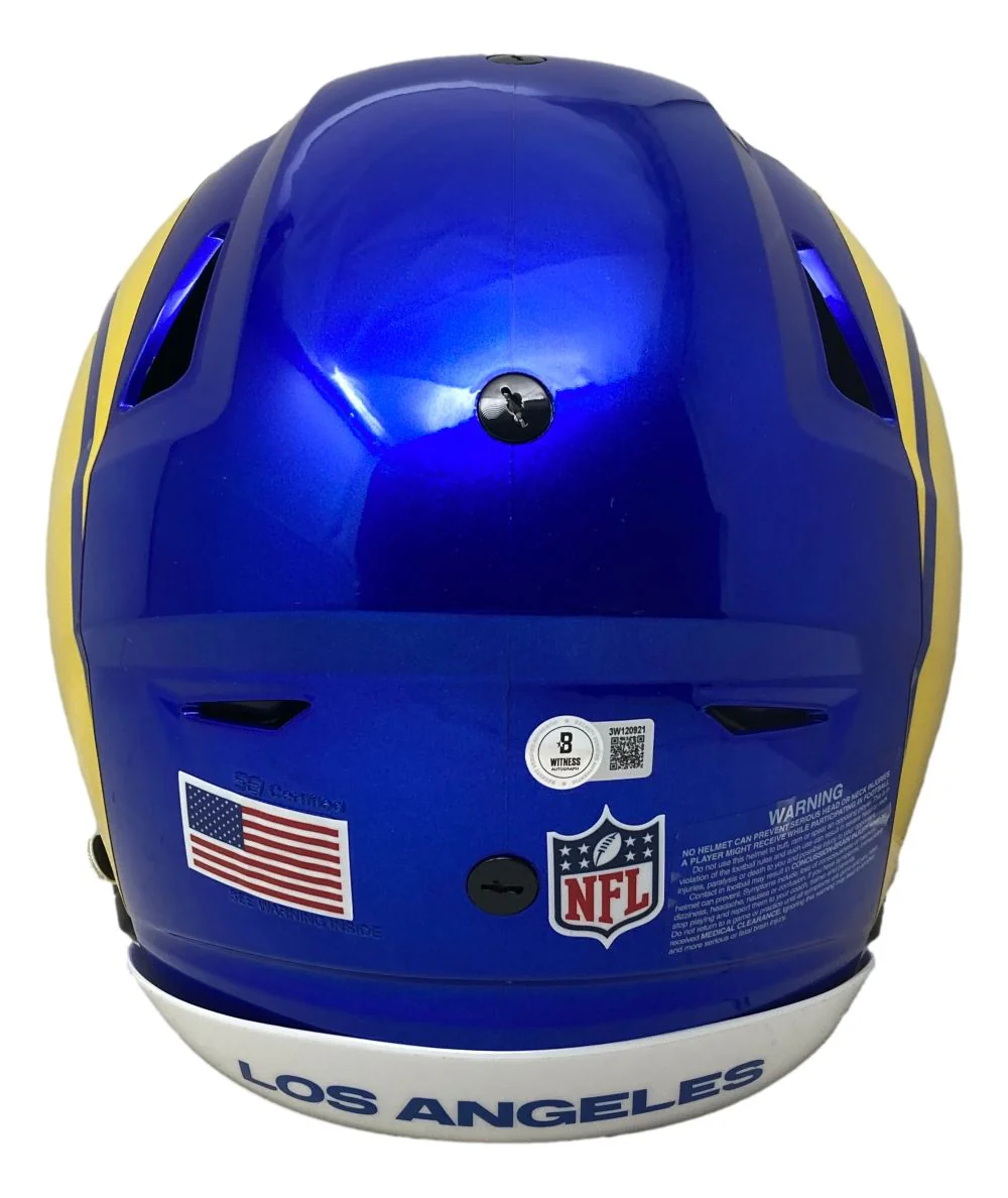 Davante Adams Signed Los Angeles Rams Full Size Authentic SpeedFlex Helmet BAS - Image 4