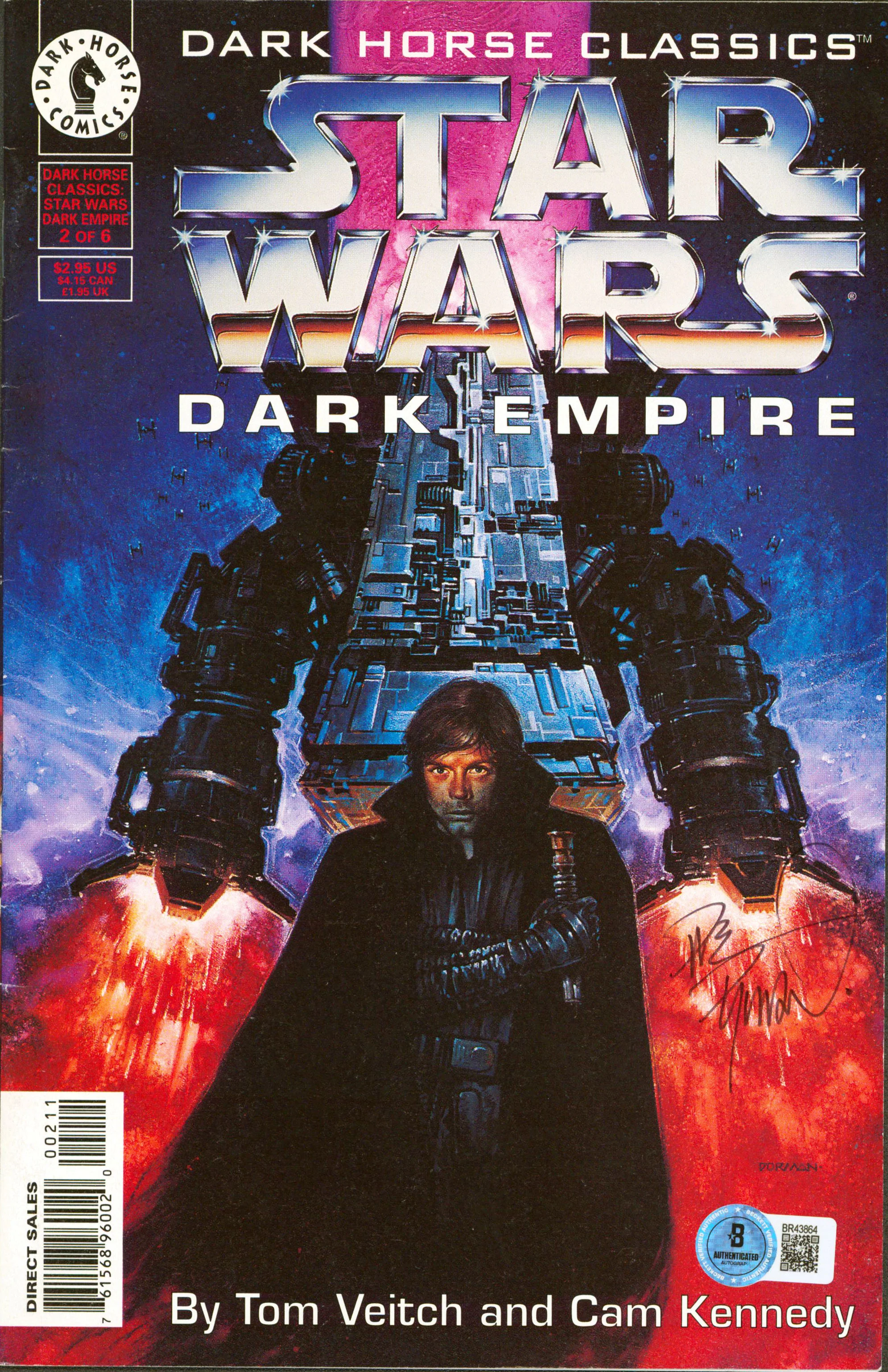 Dave Dorman Star Wars Dark Empire Authentic Signed 2 of 6 Comic BAS #BR43864 - Image 2
