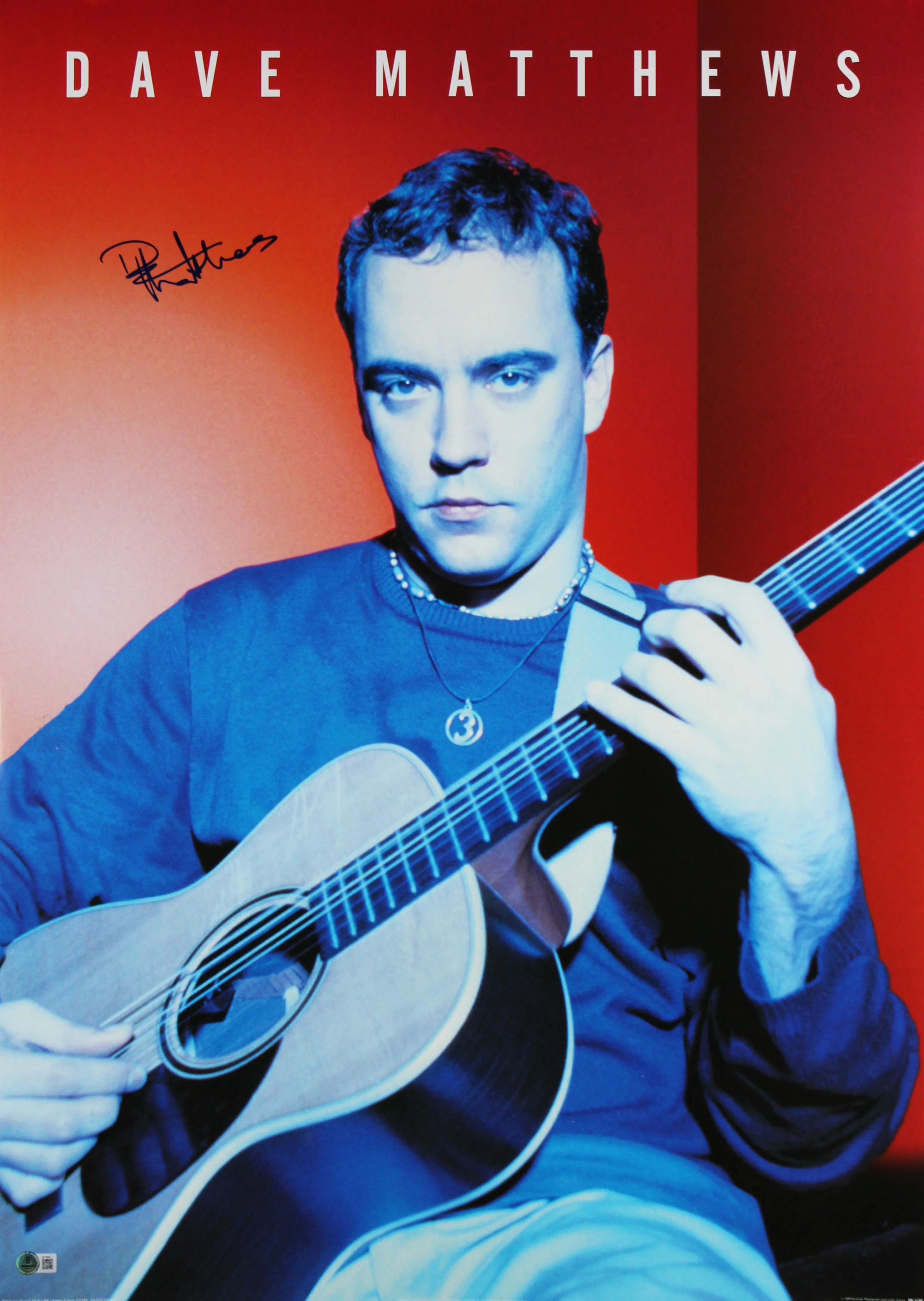 Dave Matthews Authentic Signed 24x36 Poster Auto Grade Gem Mint 10! BAS #AE16847 - Image 2