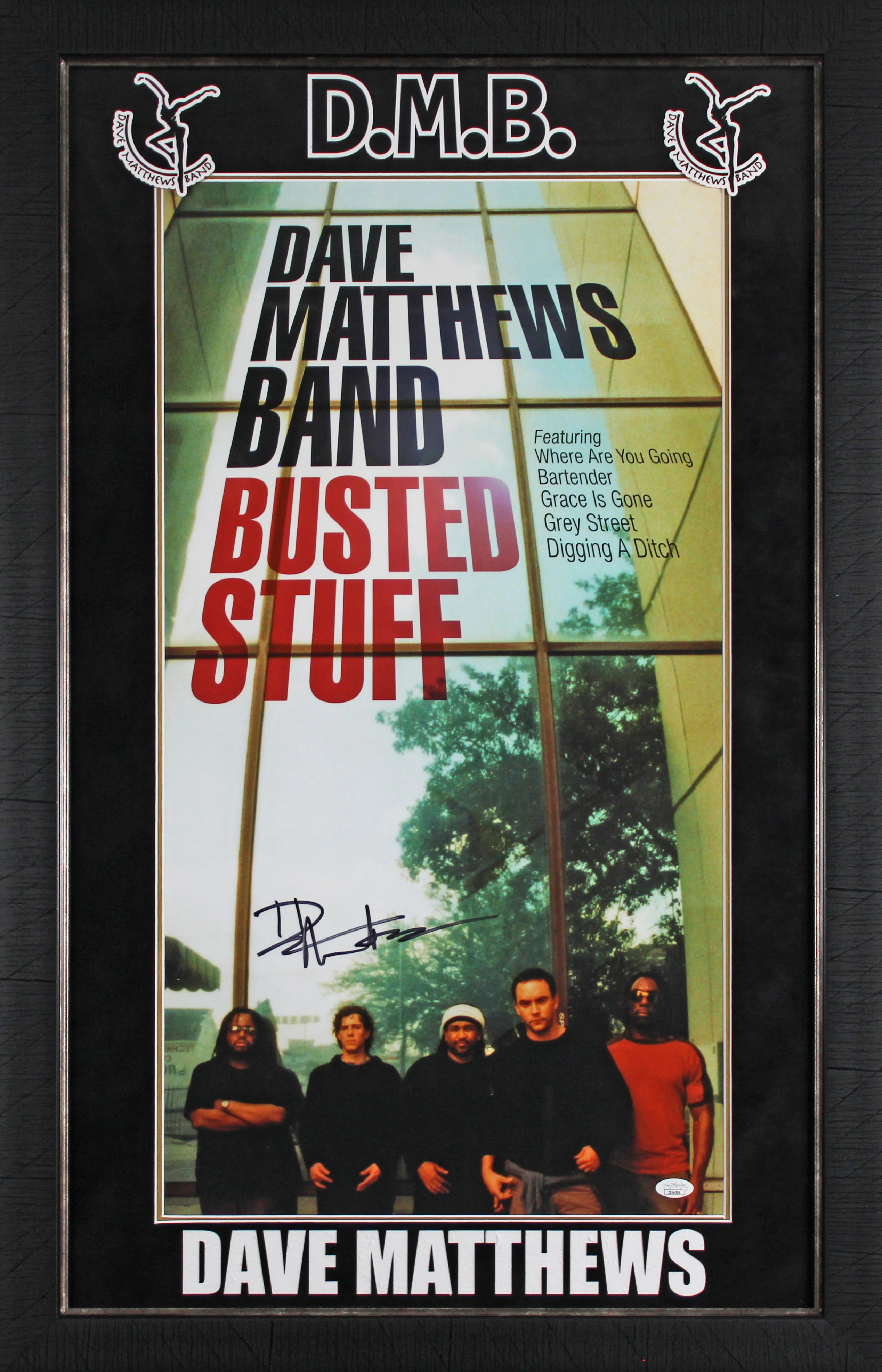 Dave Matthews Dave Matthews Band Signed & Framed 16x28 Poster JSA #ZZ66506 - Image 2