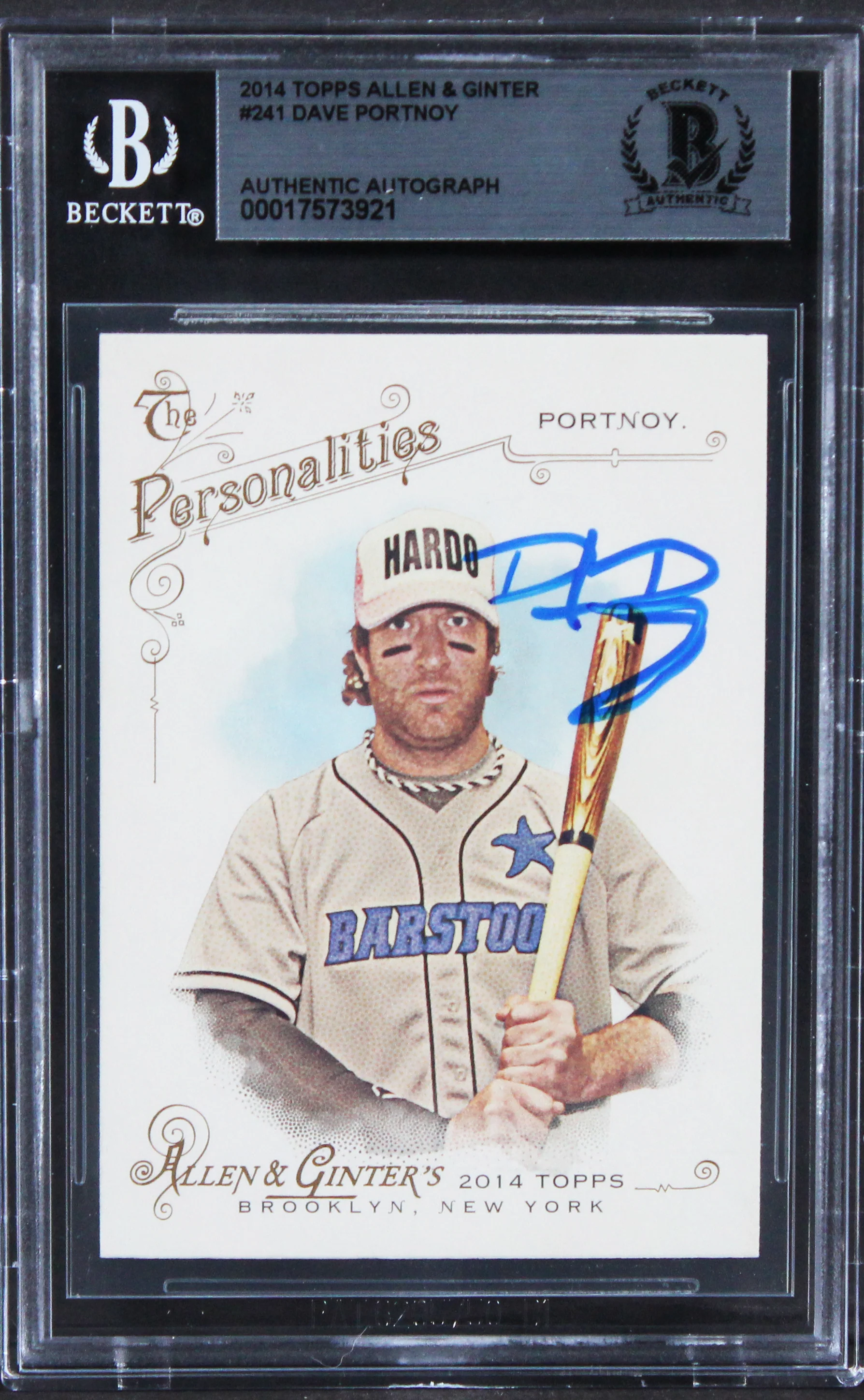 Dave Portnoy Authentic Signed 2014 Topps Allen & Ginter #241 Card BAS Slabbed - Image 2