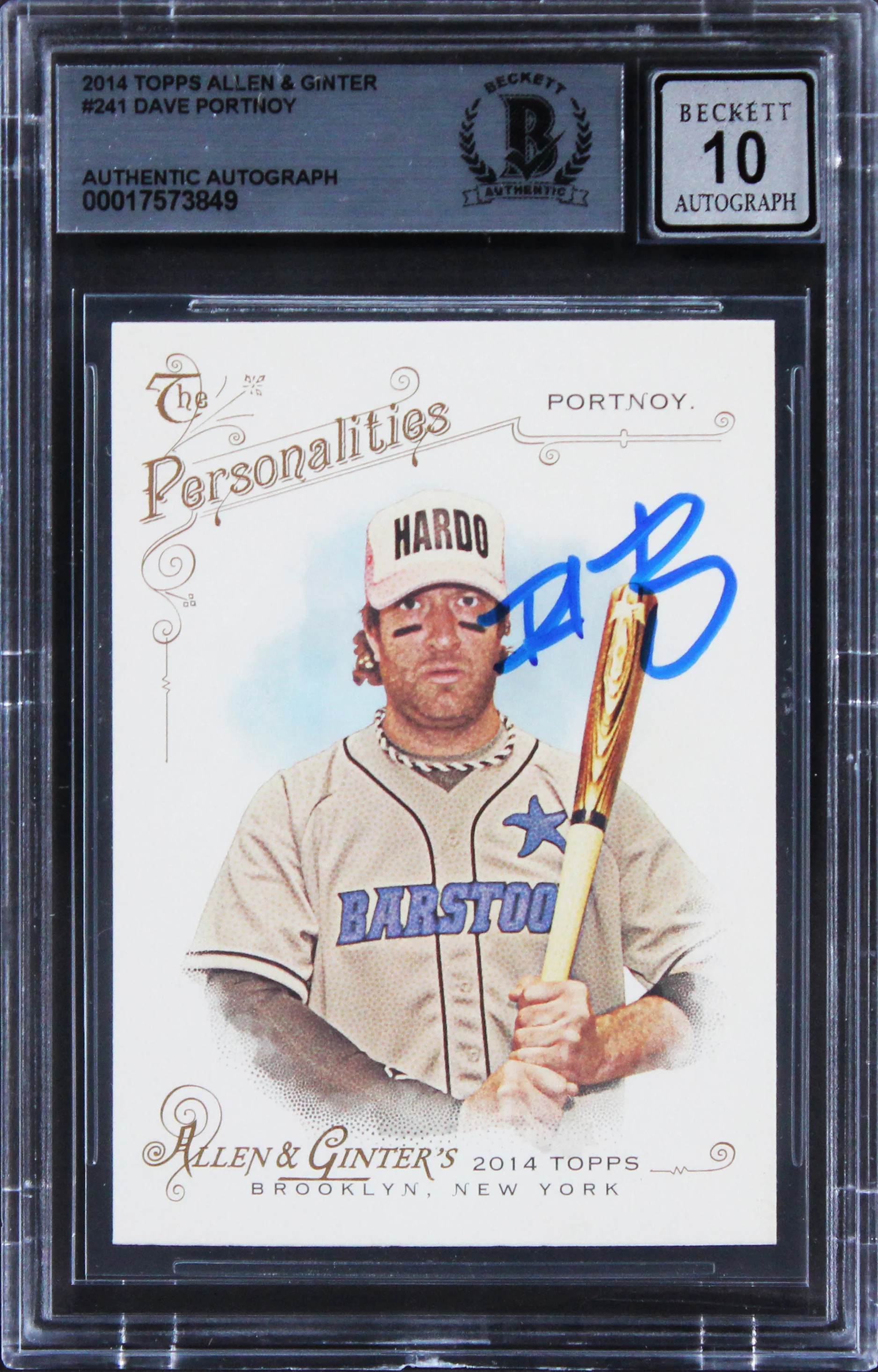 Dave Portnoy Signed 2014 Topps Allen & Ginter #241 Card Auto 10! BAS Slabbed - Image 2