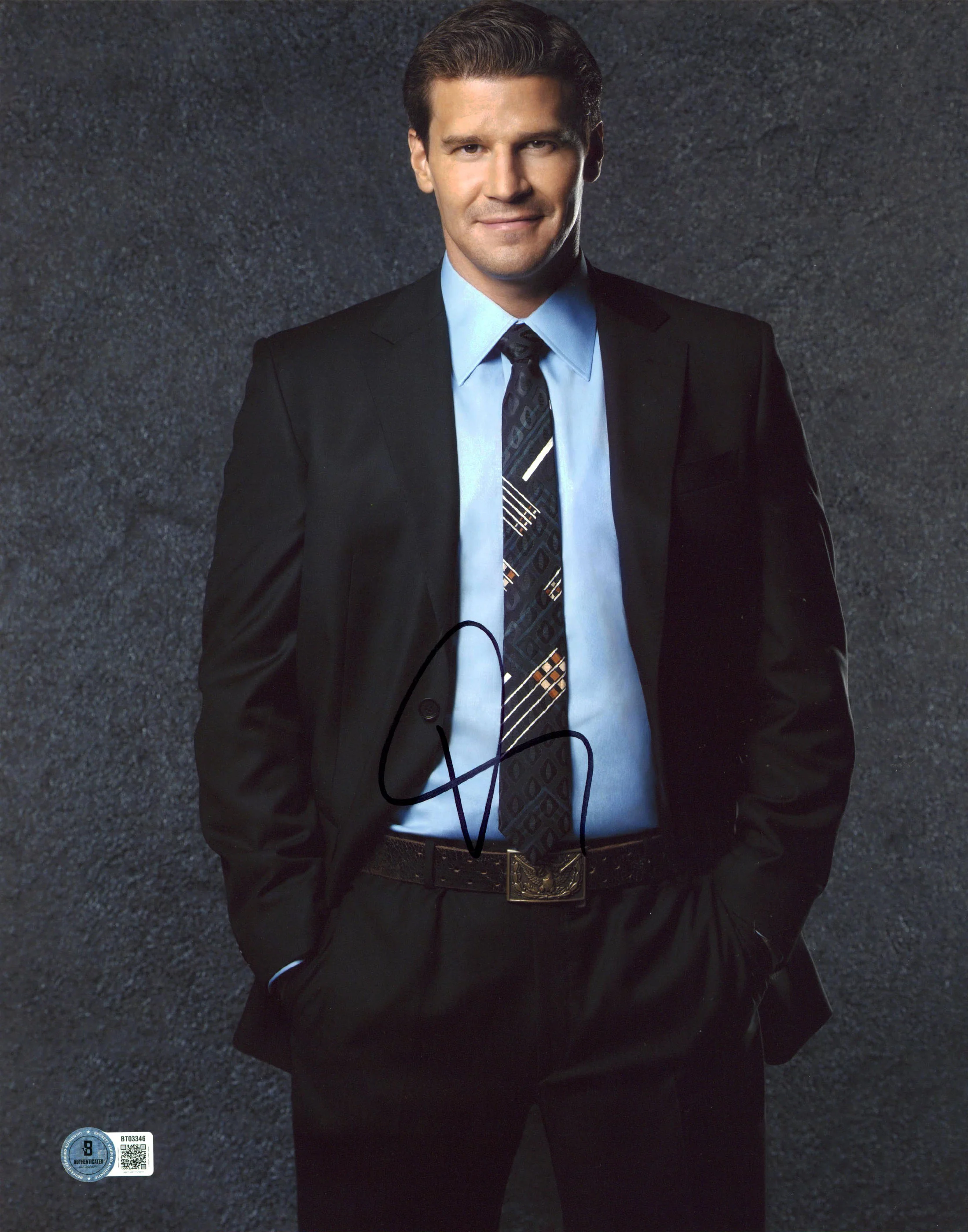 David Boreanaz Bones Authentic Signed 11x14 Vertical Photo BAS #BT03346 - Image 2