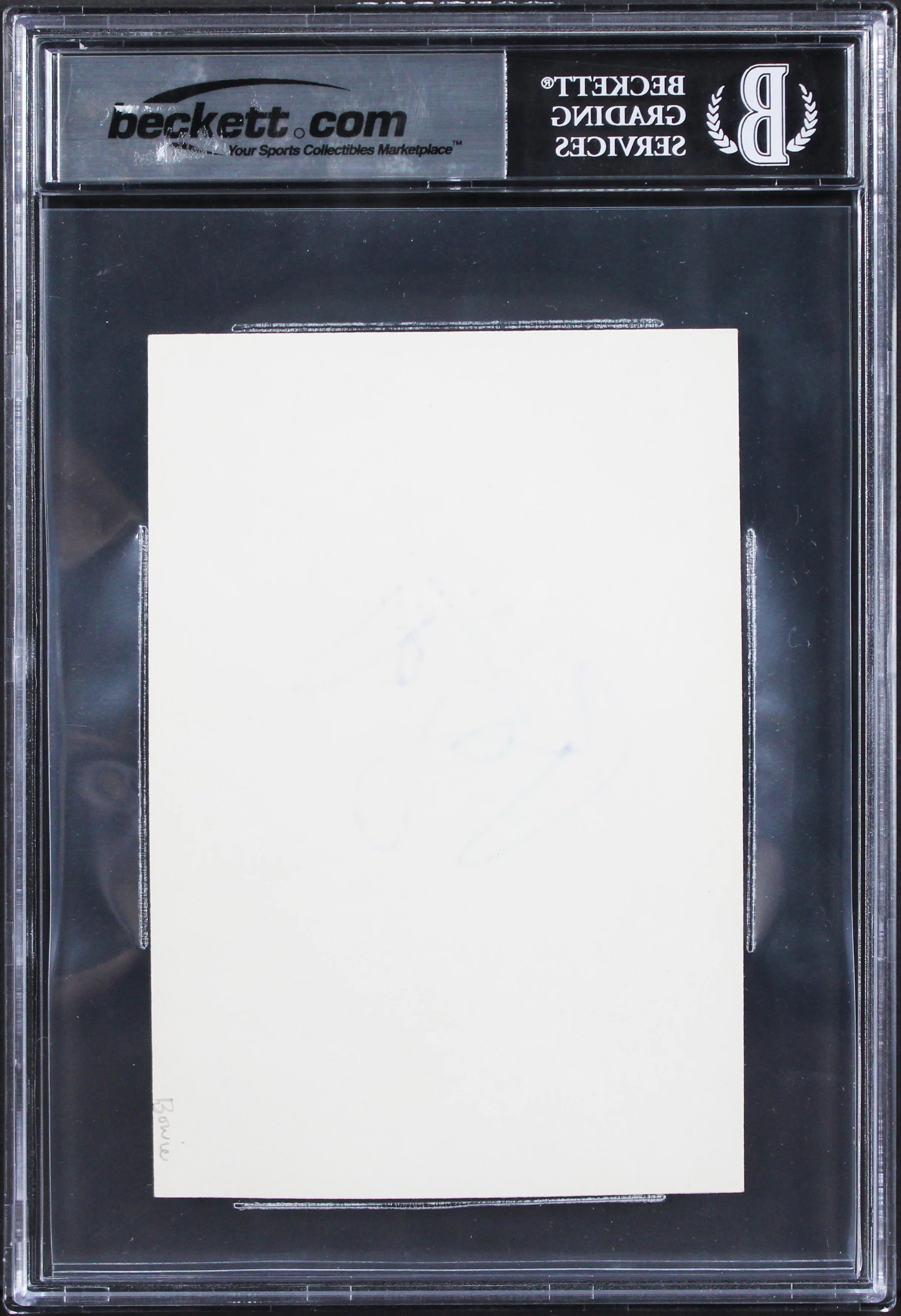 David Bowie "91" Authentic Signed 3x5 Index Card Auto Graded 10! BAS Slabbed - Image 3
