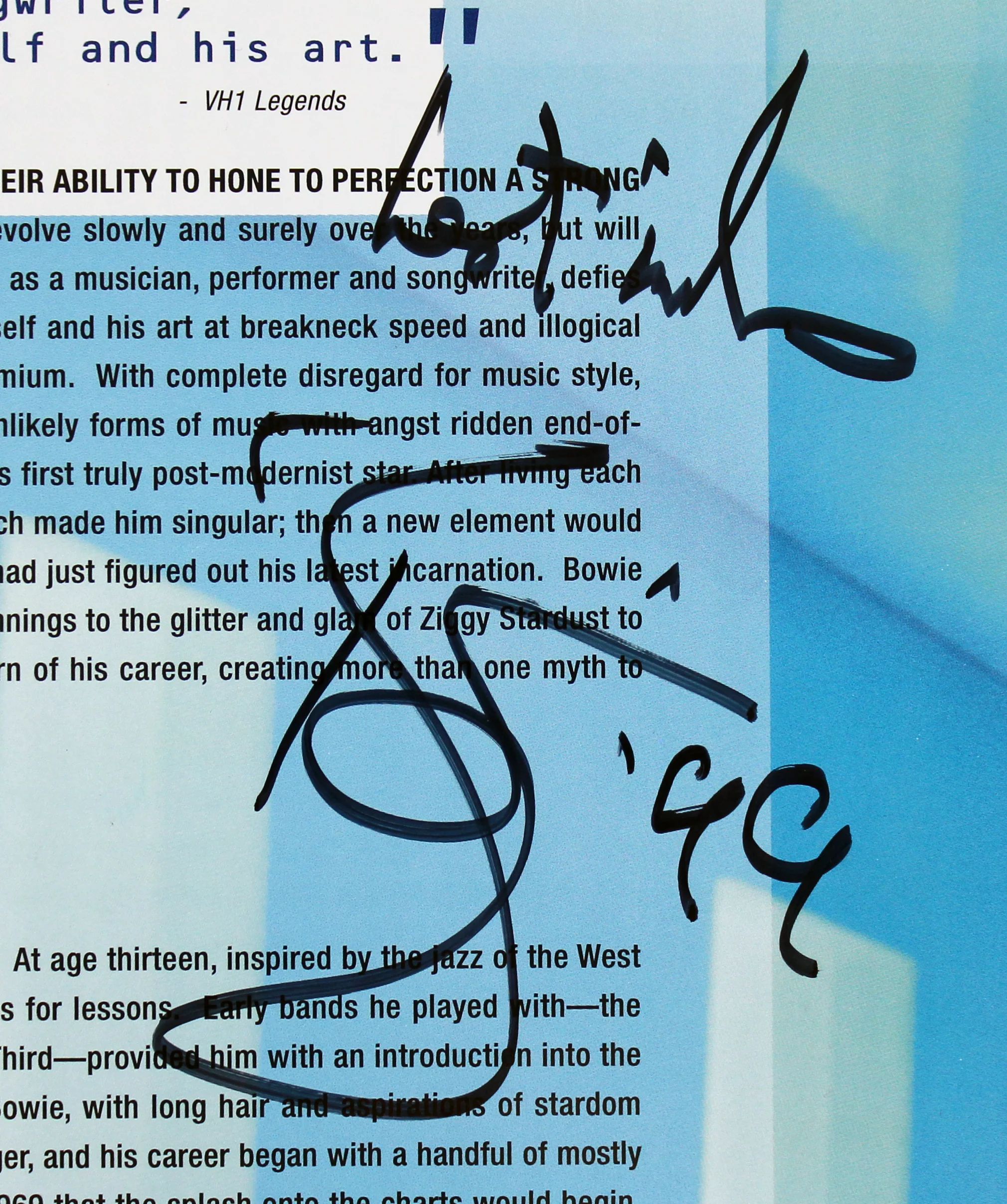 David Bowie Signed Virgin Records Press Release Hours LP Program BAS #AA03162 - Image 3