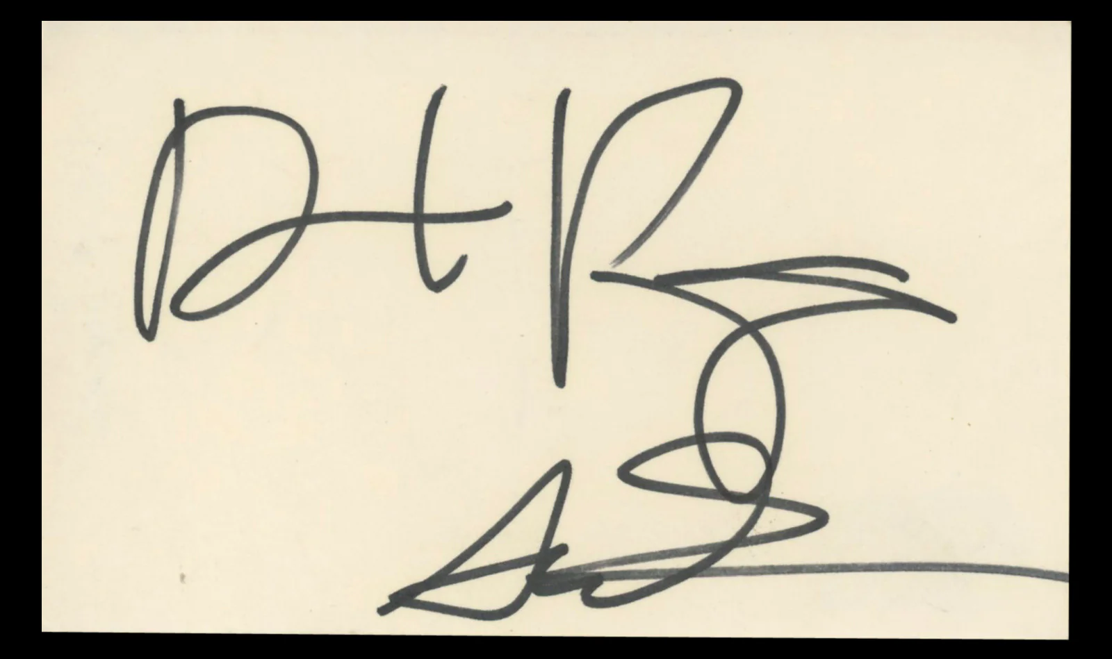 David Byrne Talking Heads Authentic Signed 3x5 Index Card BAS #BT01231 - Image 2