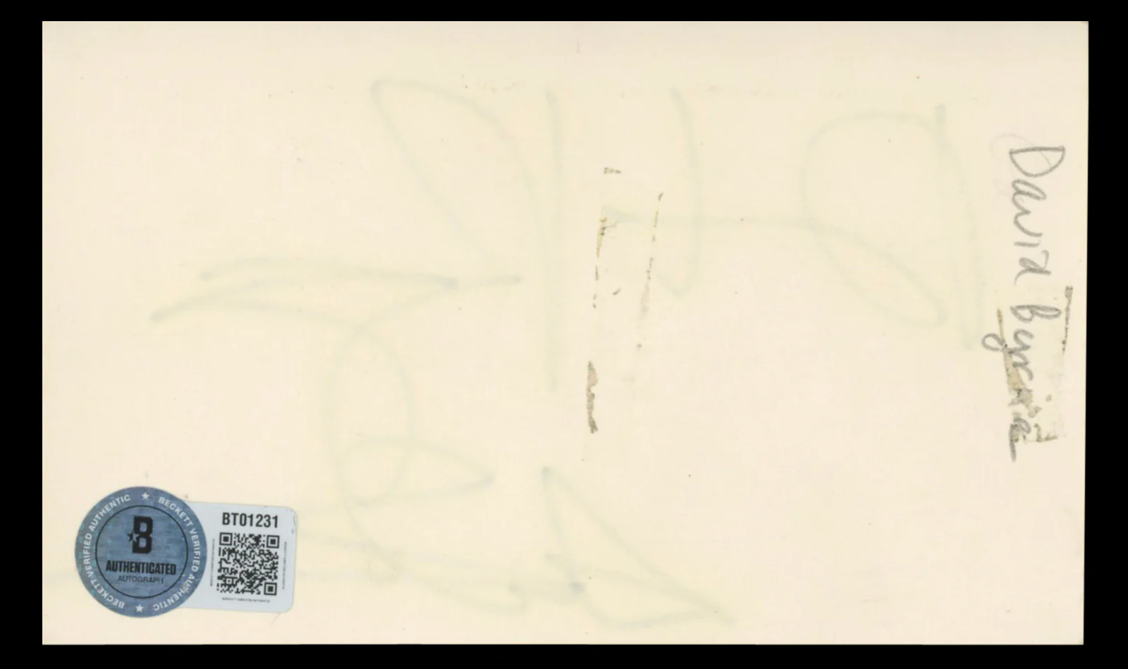 David Byrne Talking Heads Authentic Signed 3x5 Index Card BAS #BT01231 - Image 3