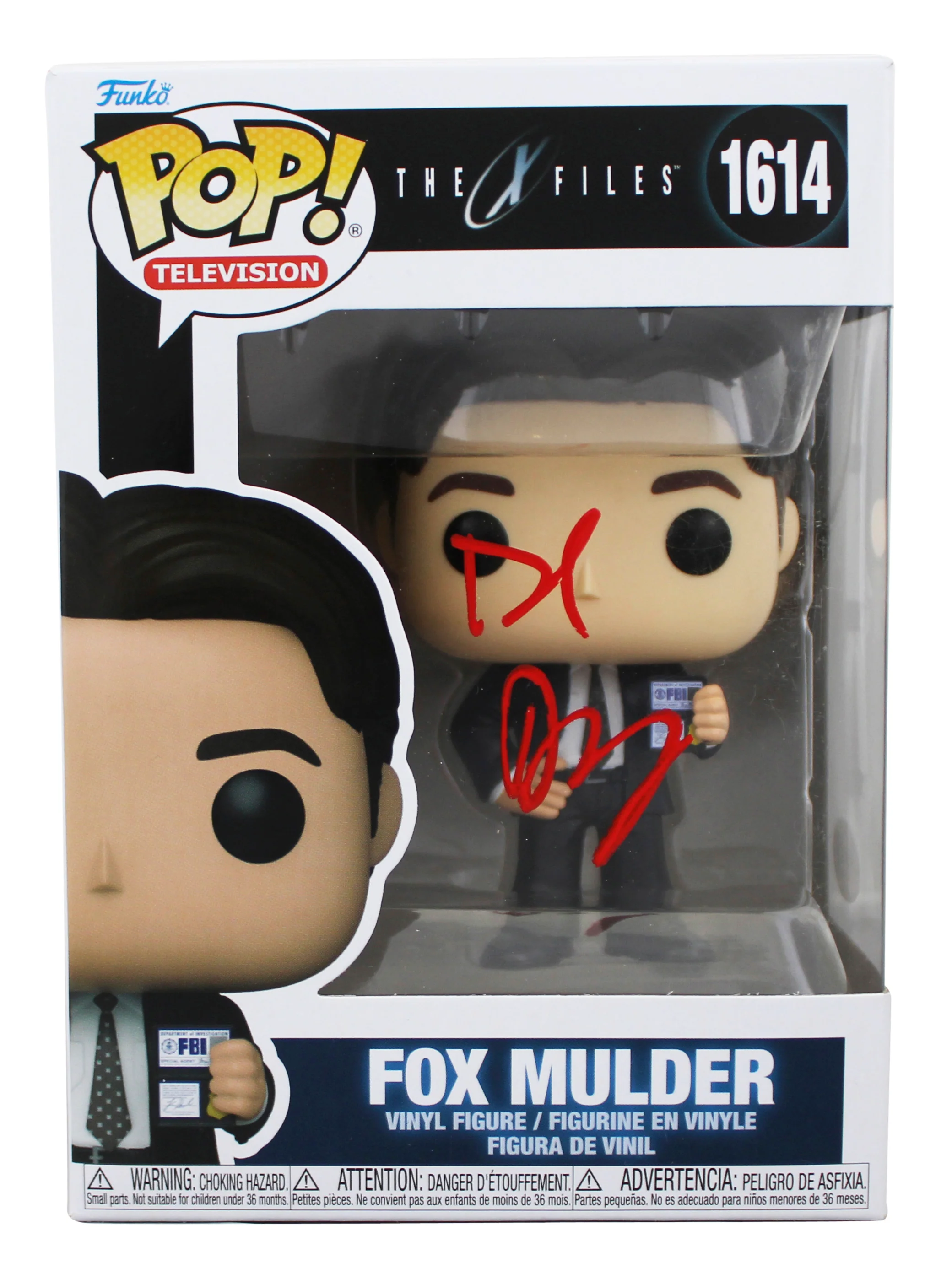 David Duchovny The X-Files Signed Fox Mulder #1614 Funko Pop Figure JSA #CI32782 - Image 2