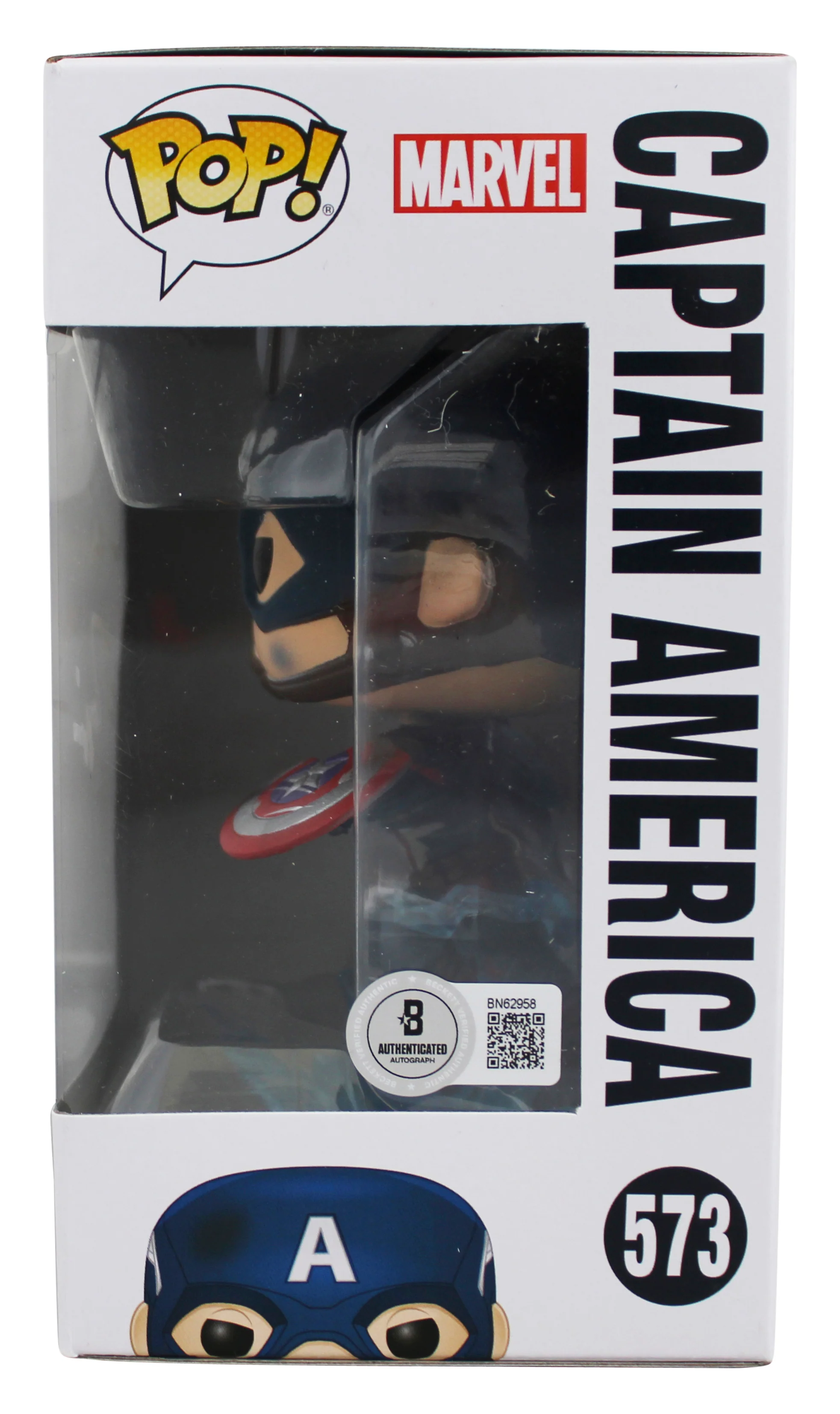 David Goggins Authentic Signed Captain America #573 Funko Pop Vinyl Figure BAS - Image 4