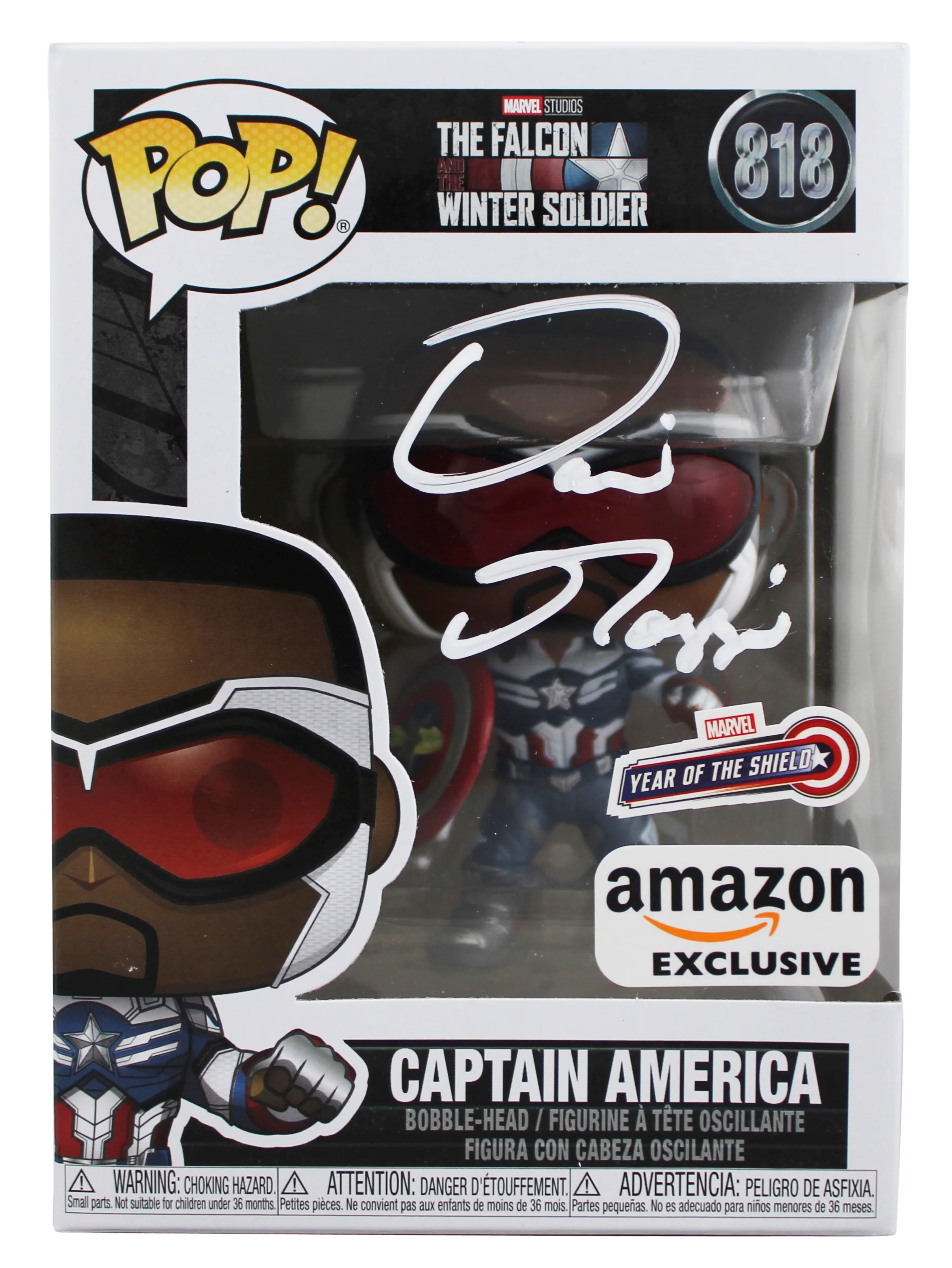 David Goggins Authentic Signed Captain America #818 Funko Pop Vinyl Figure BAS - Image 2