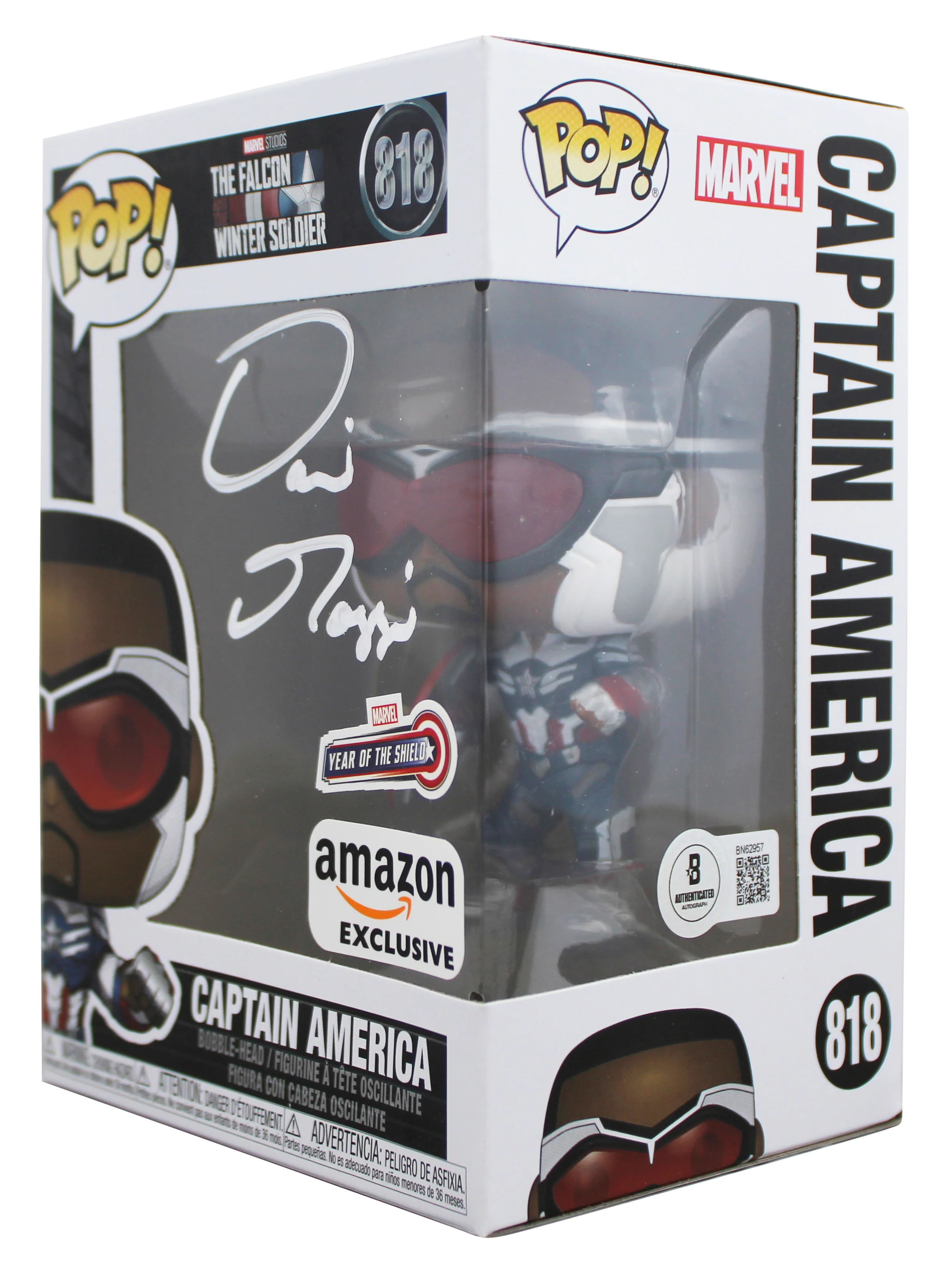 David Goggins Authentic Signed Captain America #818 Funko Pop Vinyl Figure BAS - Image 3