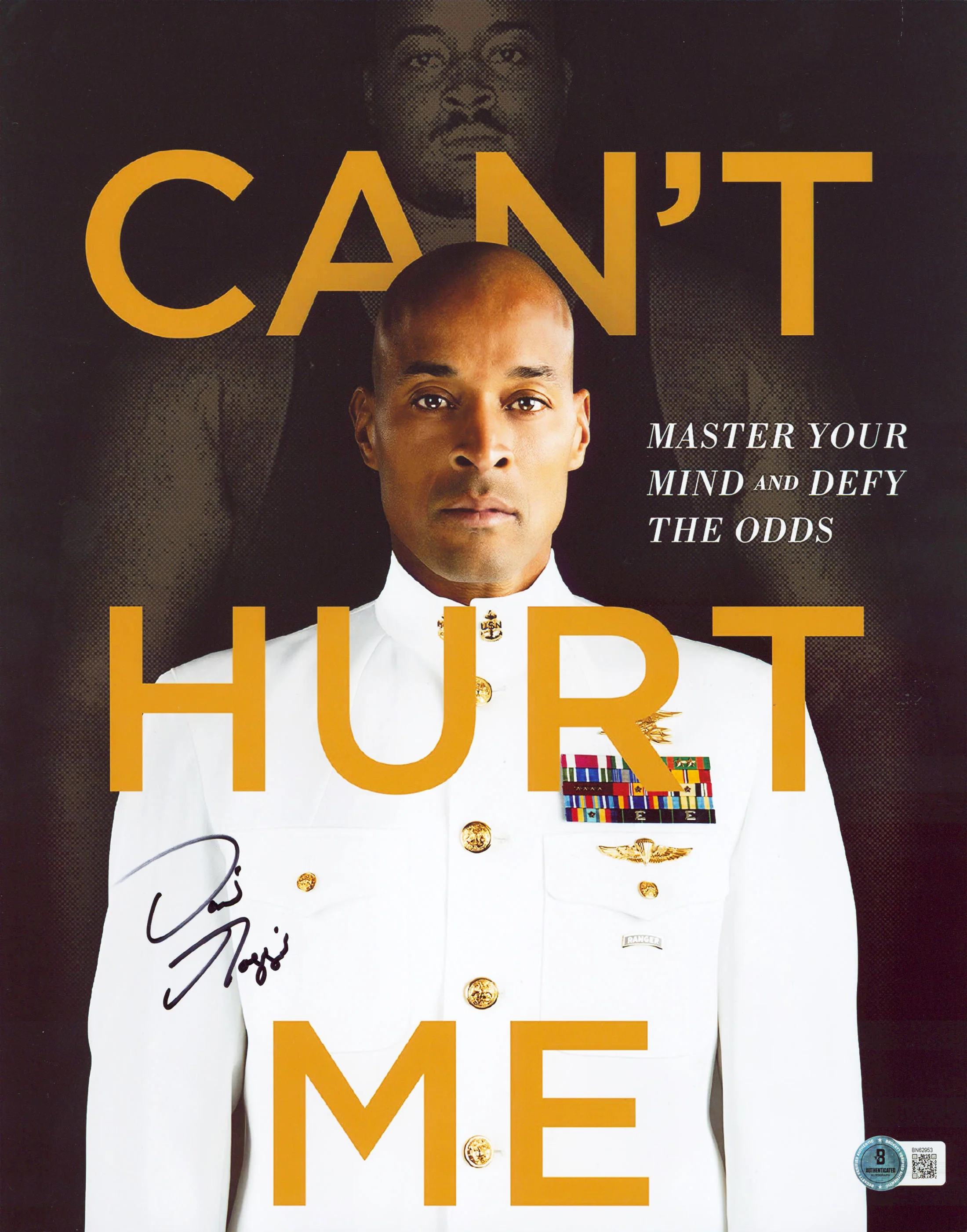 David Goggins Cant Hurt Me Authentic Signed 11x14 Book Cover Photo BAS #BN62953 - Image 2