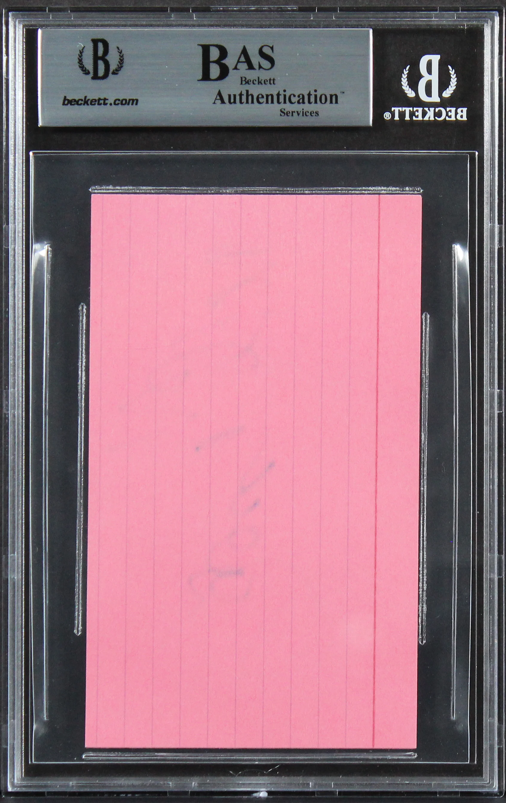 David Letterman The Late Show Authentic Signed 3x5 Index Card BAS Slabbed - Image 3