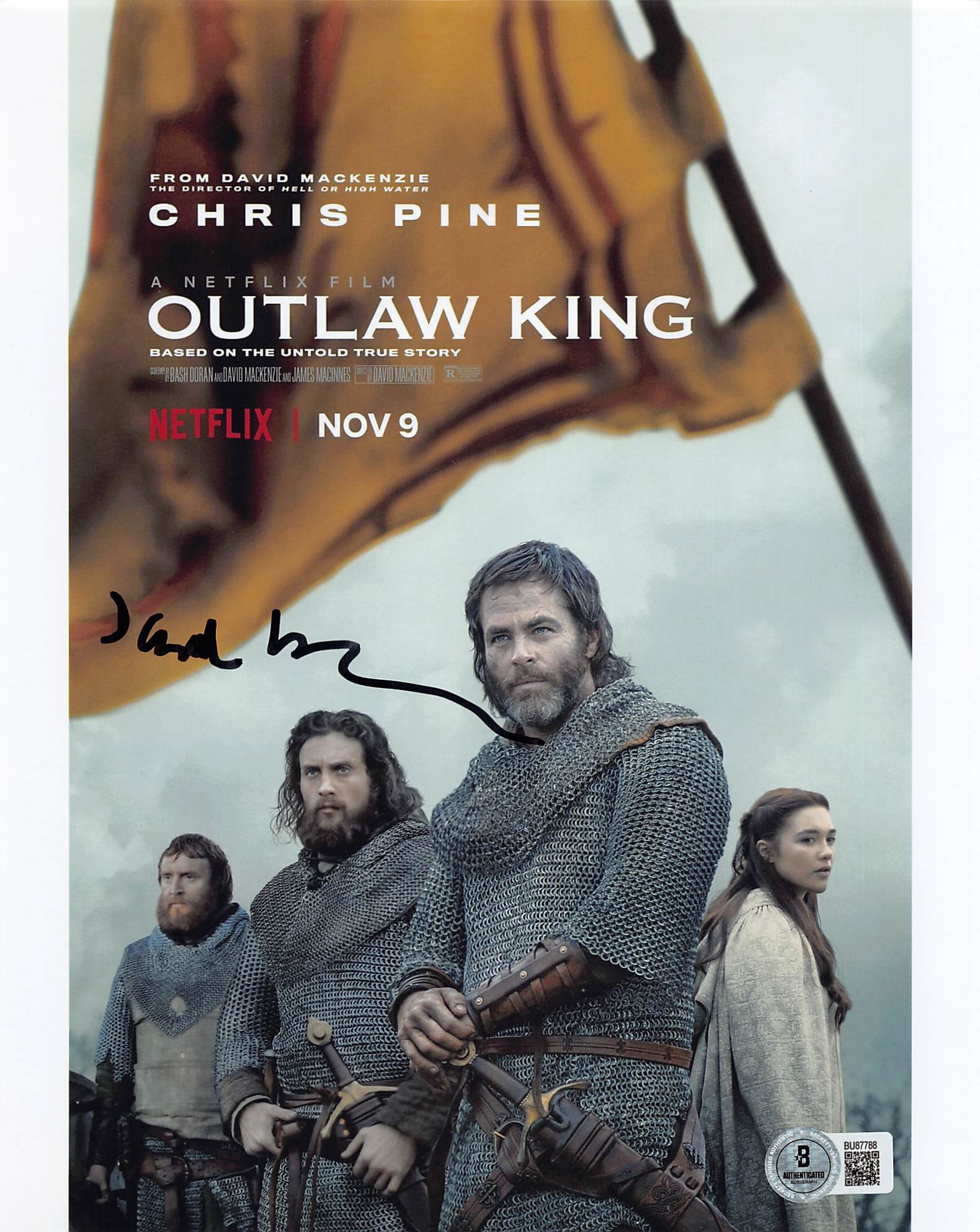 David Mackenzie Outlaw King Authentic Signed 8x10 Vertical Photo BAS #BU87788 - Image 2