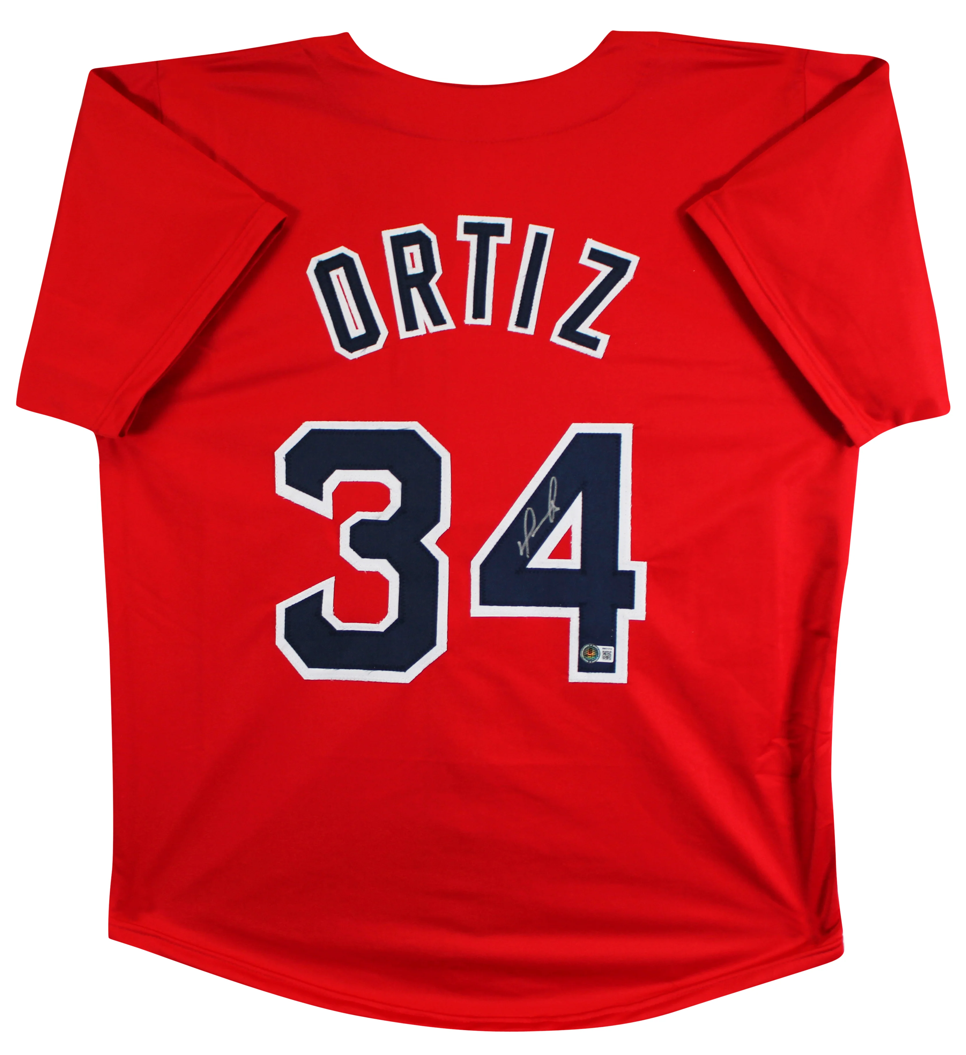 David Ortiz Authentic Signed Red Pro Style Jersey Autographed BAS - Image 2