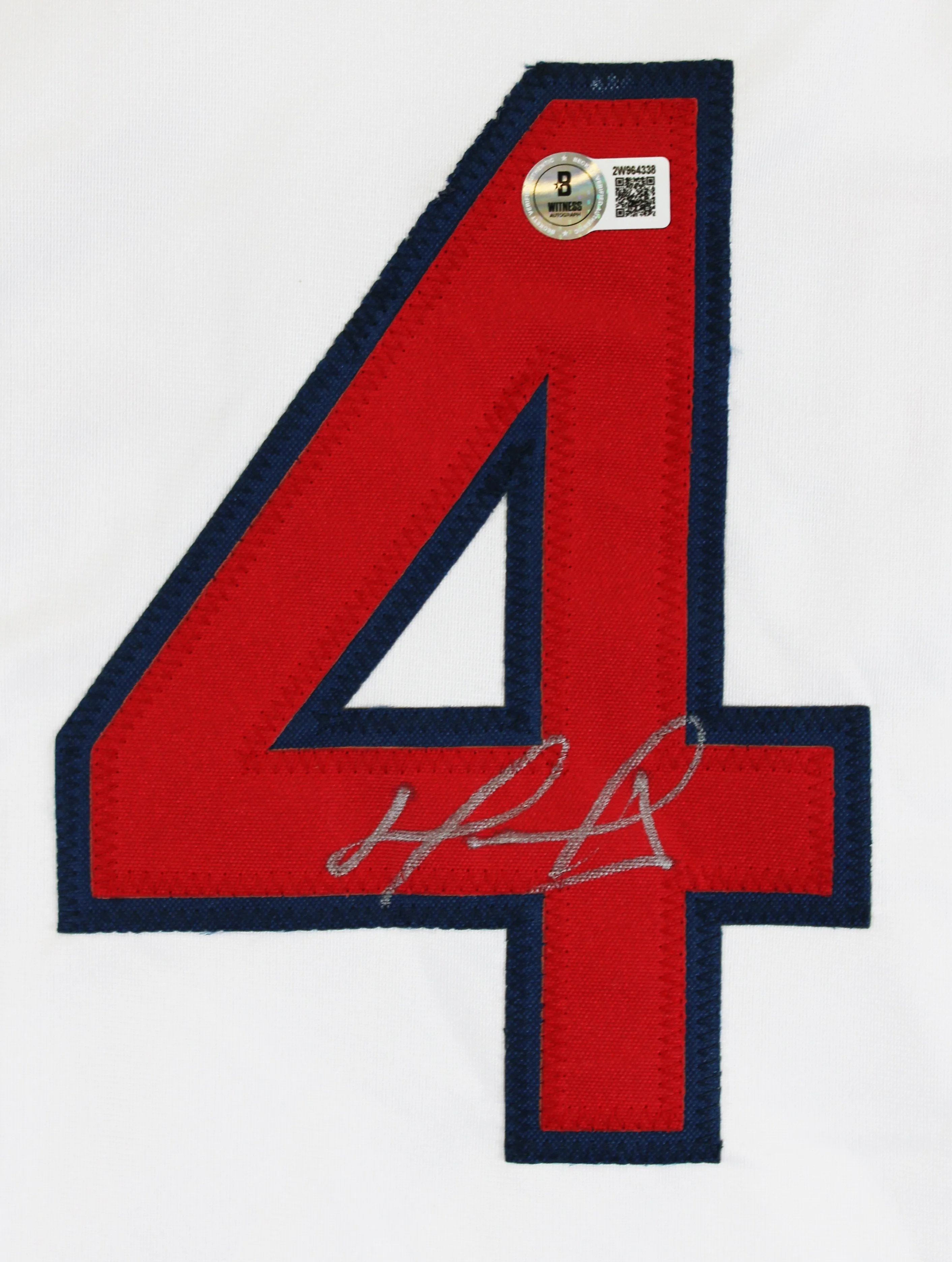 David Ortiz Authentic Signed White Pro Style Framed Jersey BAS Witnessed - Image 3