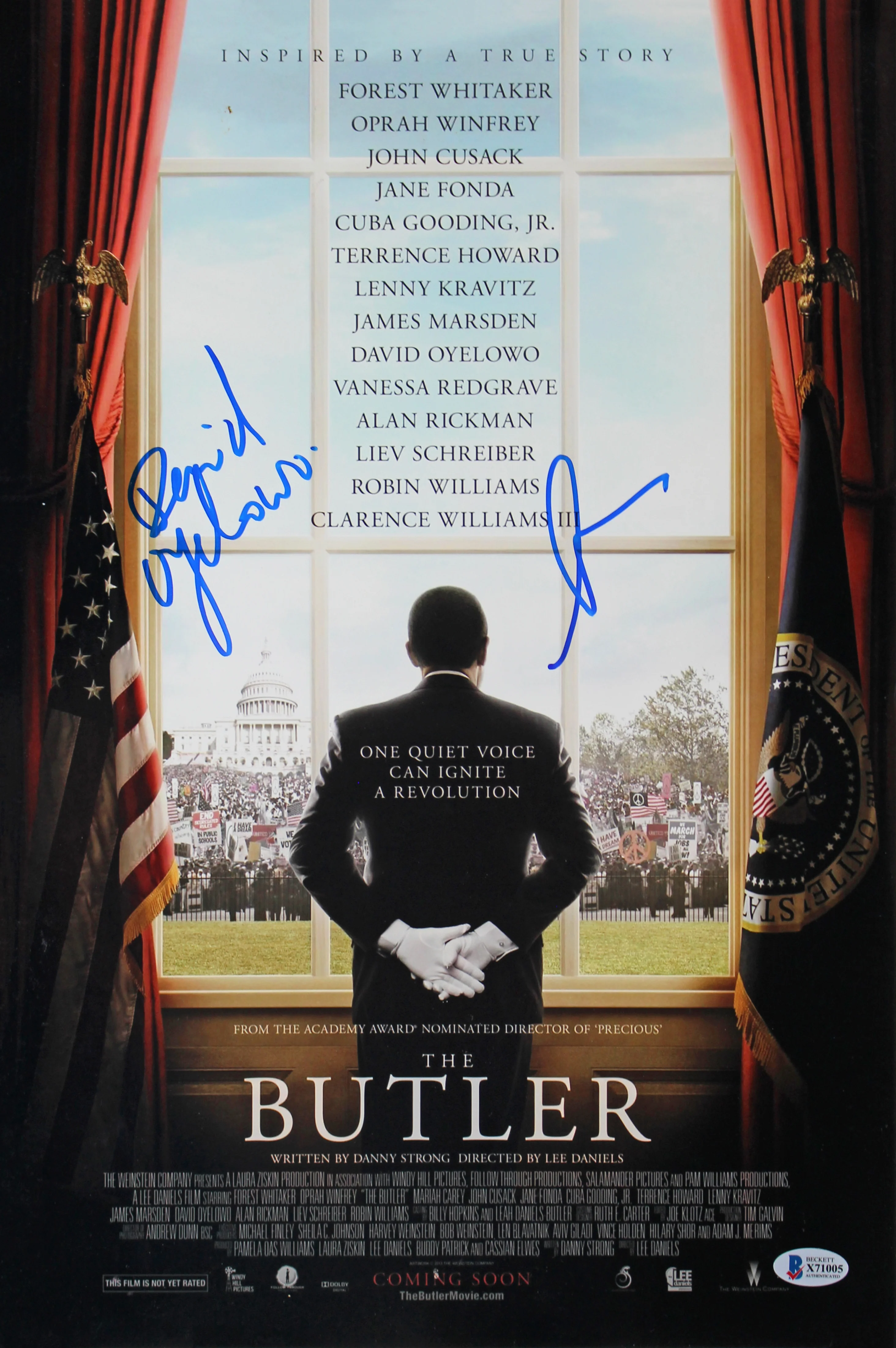 David Oyelowo & Lee Daniels The Butler Authentic Signed 12x18 Photo BAS #X71005 - Image 2