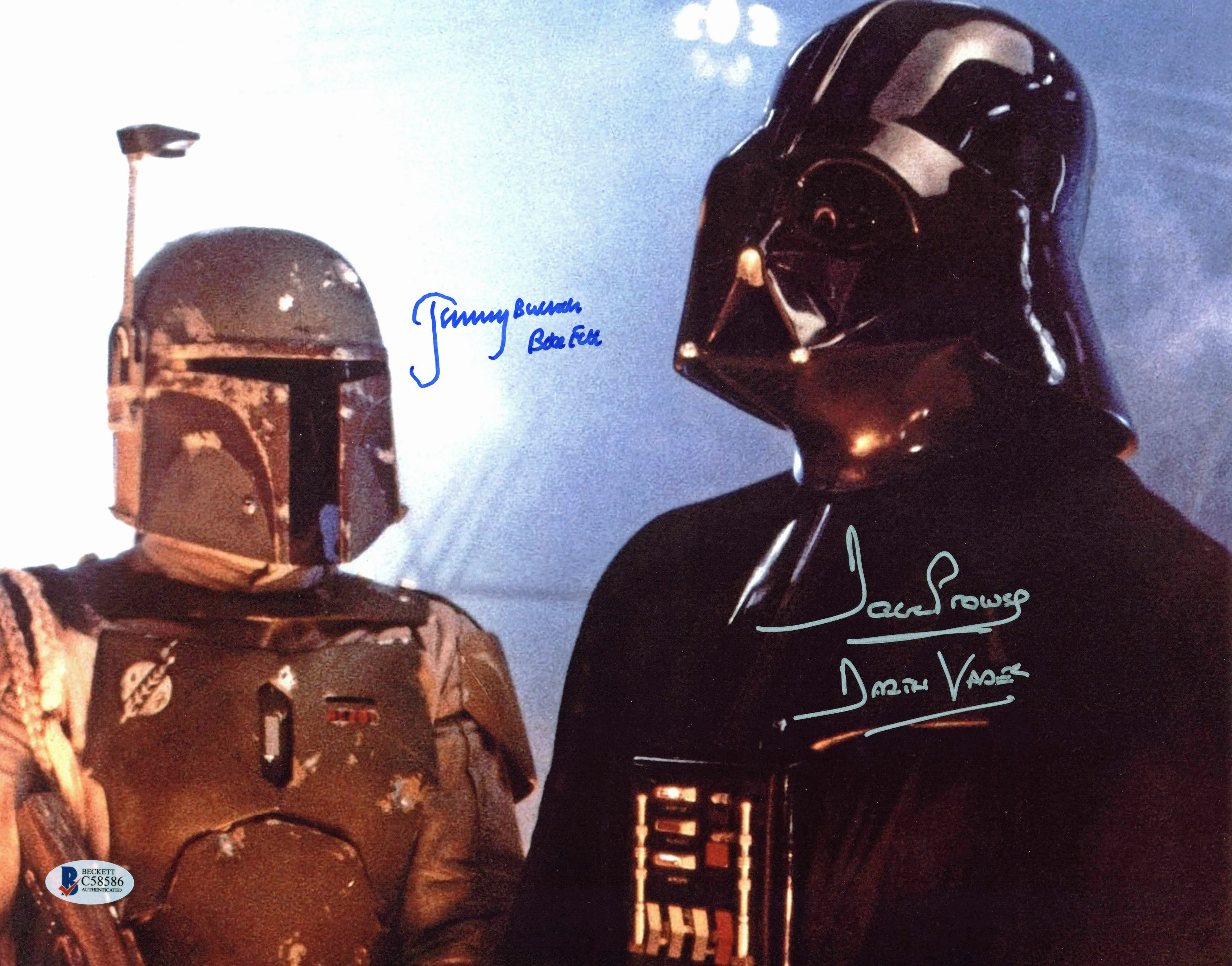 David Prowse & Jeremy Bulloch Star Wars Authentic Signed 11x14 Insc. Photo BAS - Image 2