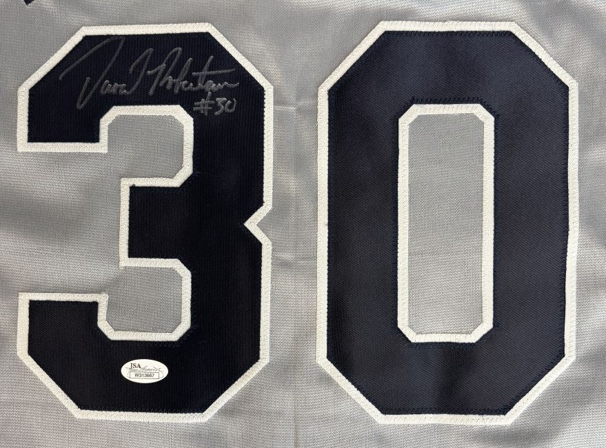 David Robertson New York Signed Gray Baseball Jersey JSA Hologram - Image 2