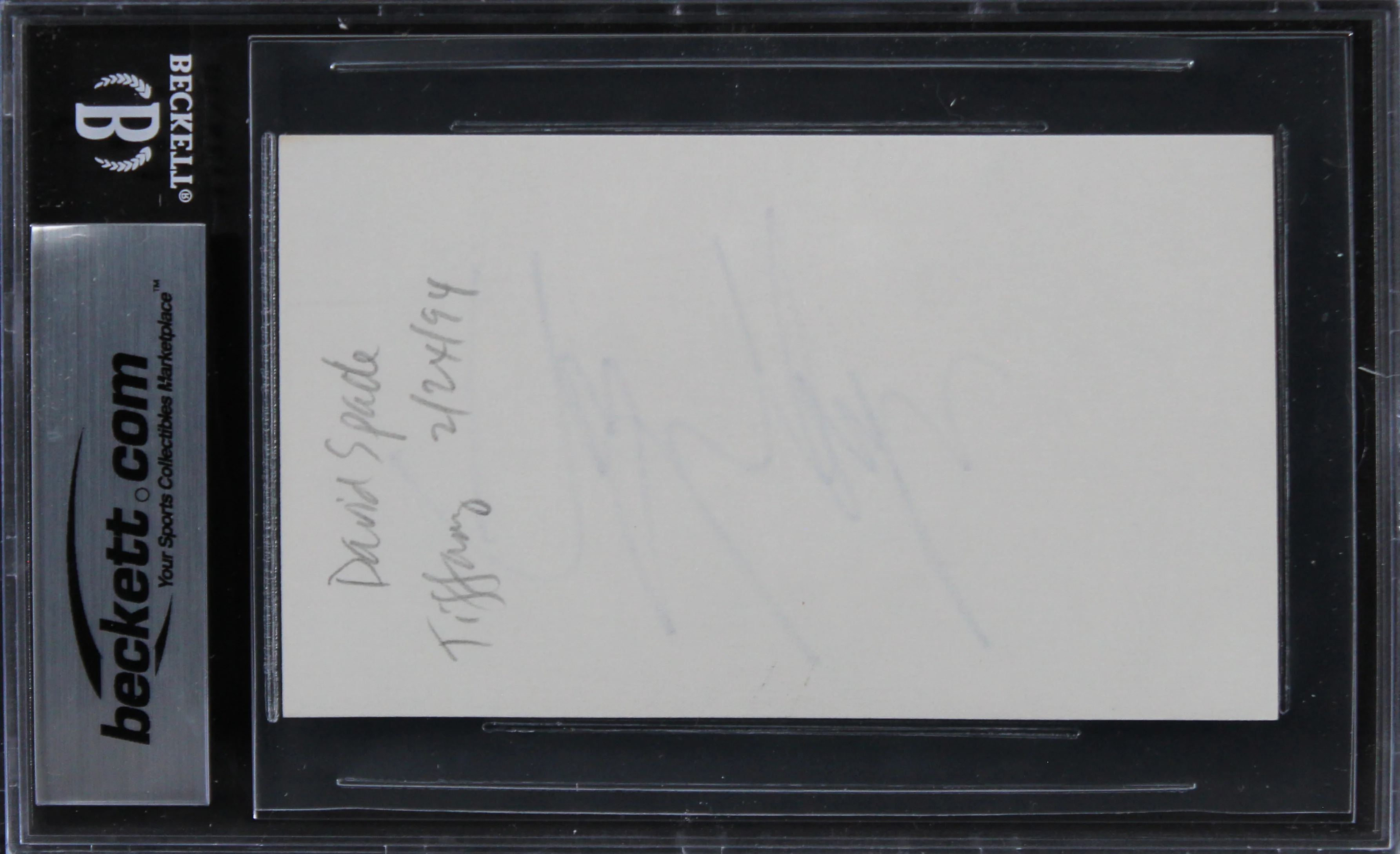 David Spade Joe Dirt Authentic Signed 3x5 Index Card Autographed BAS Slabbed - Image 3